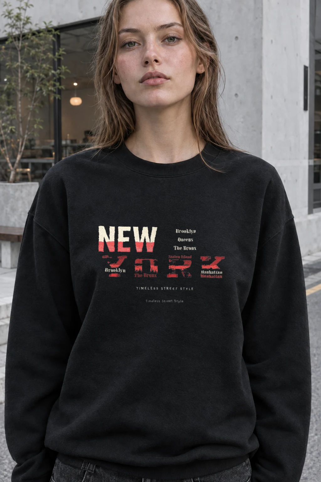 "Timeless Street Style" Heavy Blend Unisex Crewneck Sweatshirt | Gildan 18000