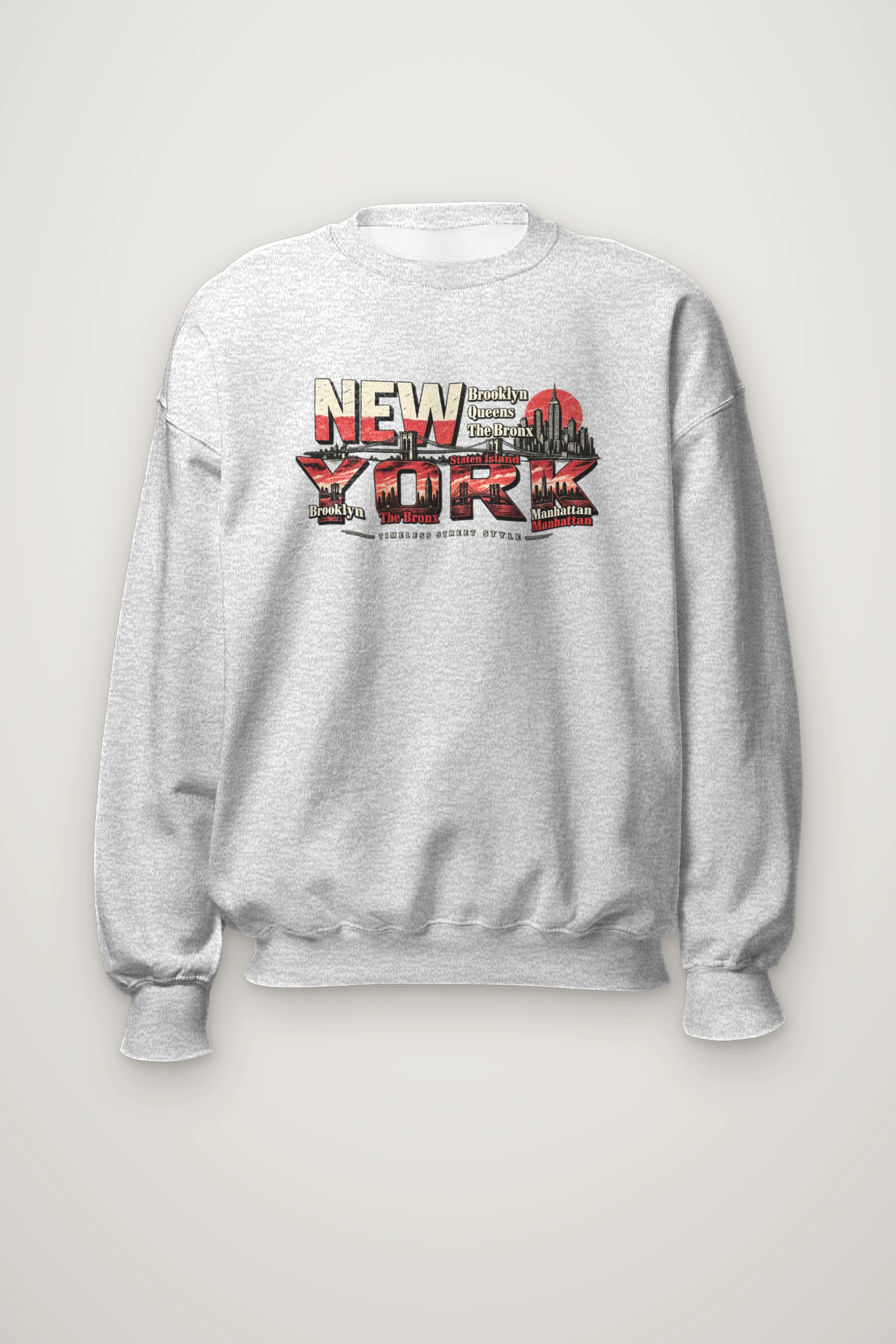"Timeless Street Style" Heavy Blend Unisex Crewneck Sweatshirt