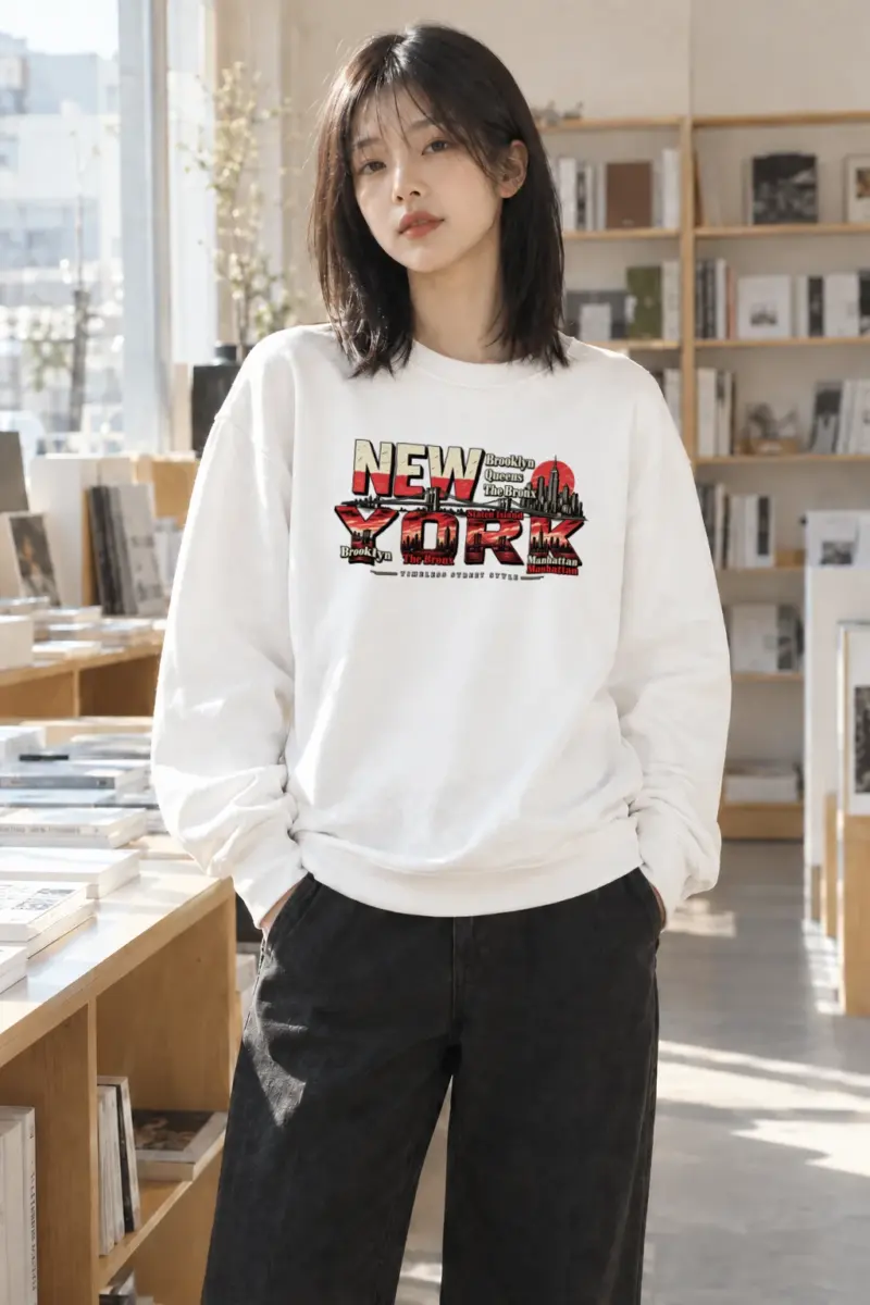 "Timeless Street Style" Heavy Blend Unisex Crewneck Sweatshirt | Gildan 18000