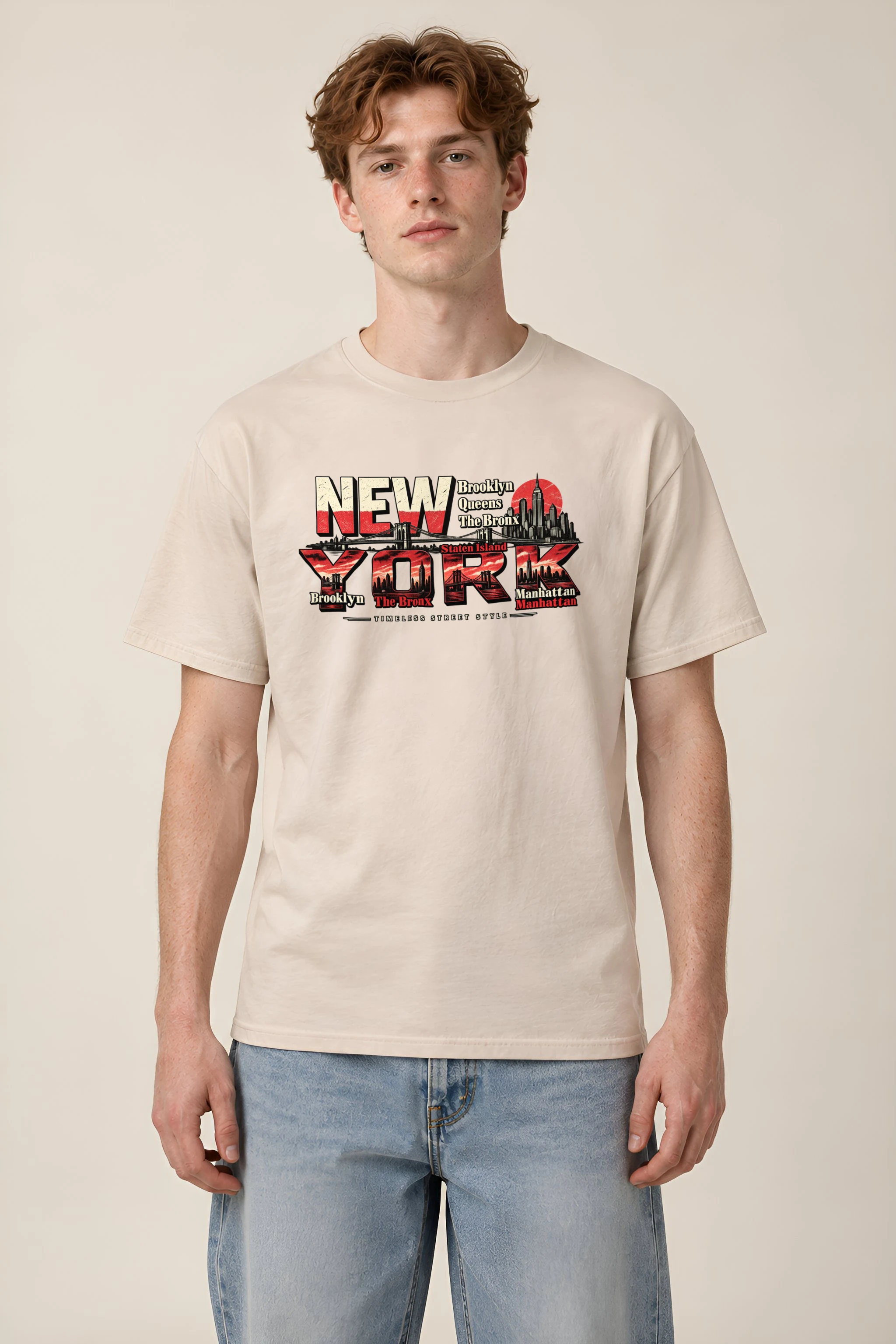 "Timeless Street Style" Heavyweight Unisex Crewneck T-shirt
