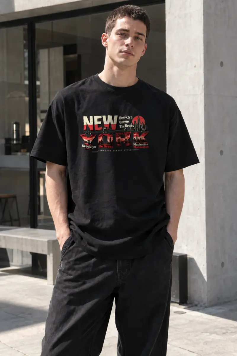 "Timeless Street Style" Heavyweight Unisex Crewneck T-shirt | Gildan 5000