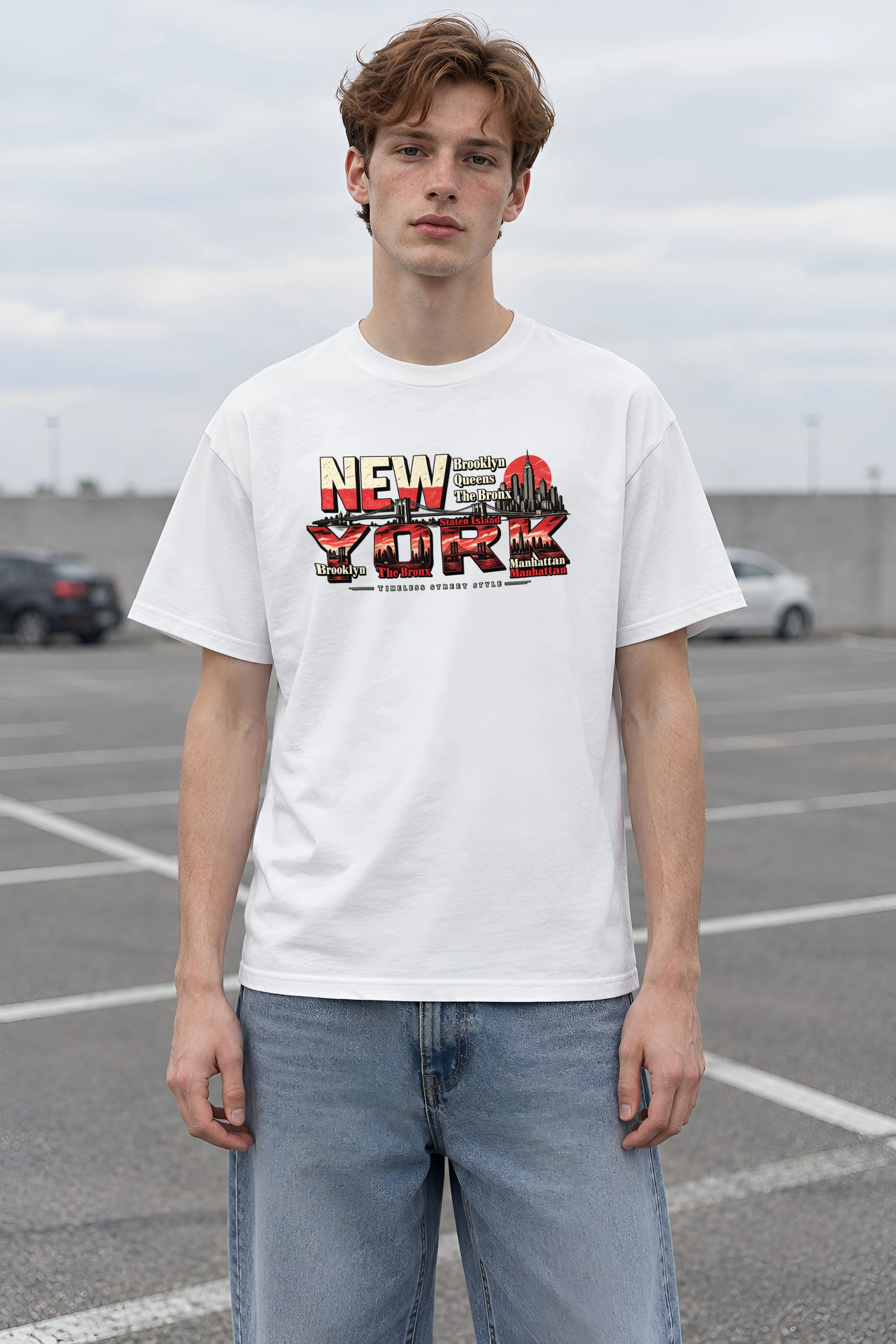 "Timeless Street Style" Heavyweight Unisex Crewneck T-shirt