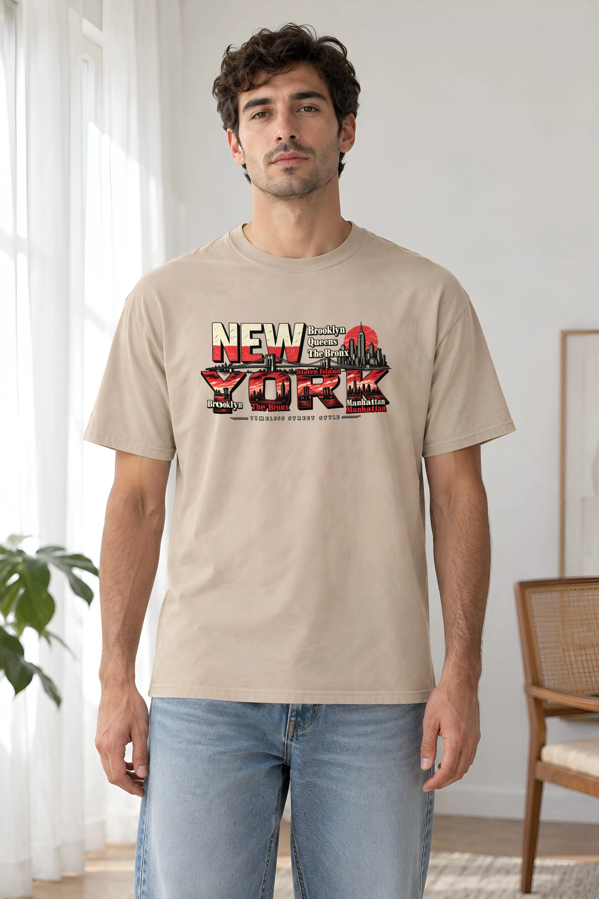 "Timeless Street Style" Heavyweight Unisex Crewneck T-shirt