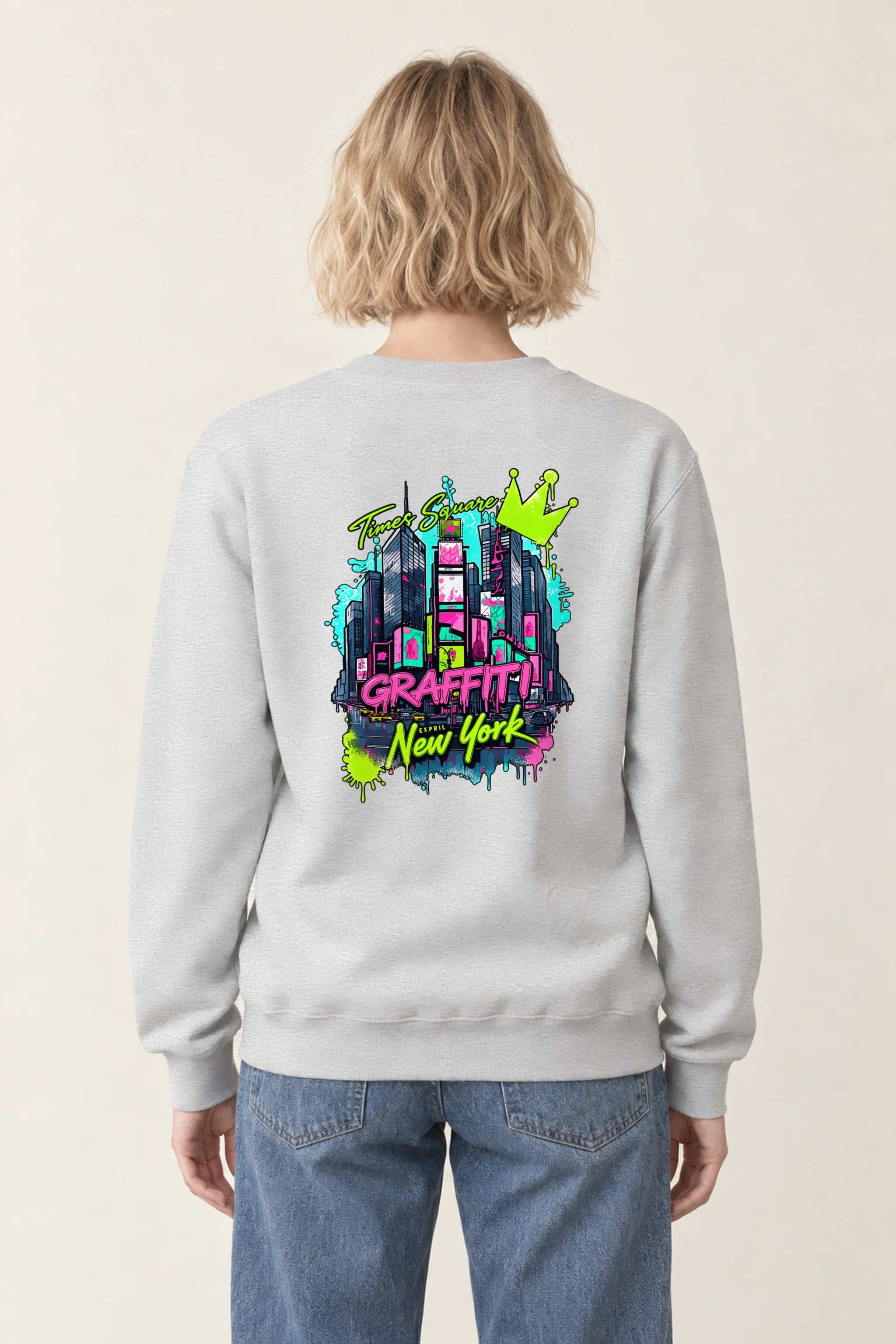 "Times Square Graffiti" 1 Crewneck Sweatshirt