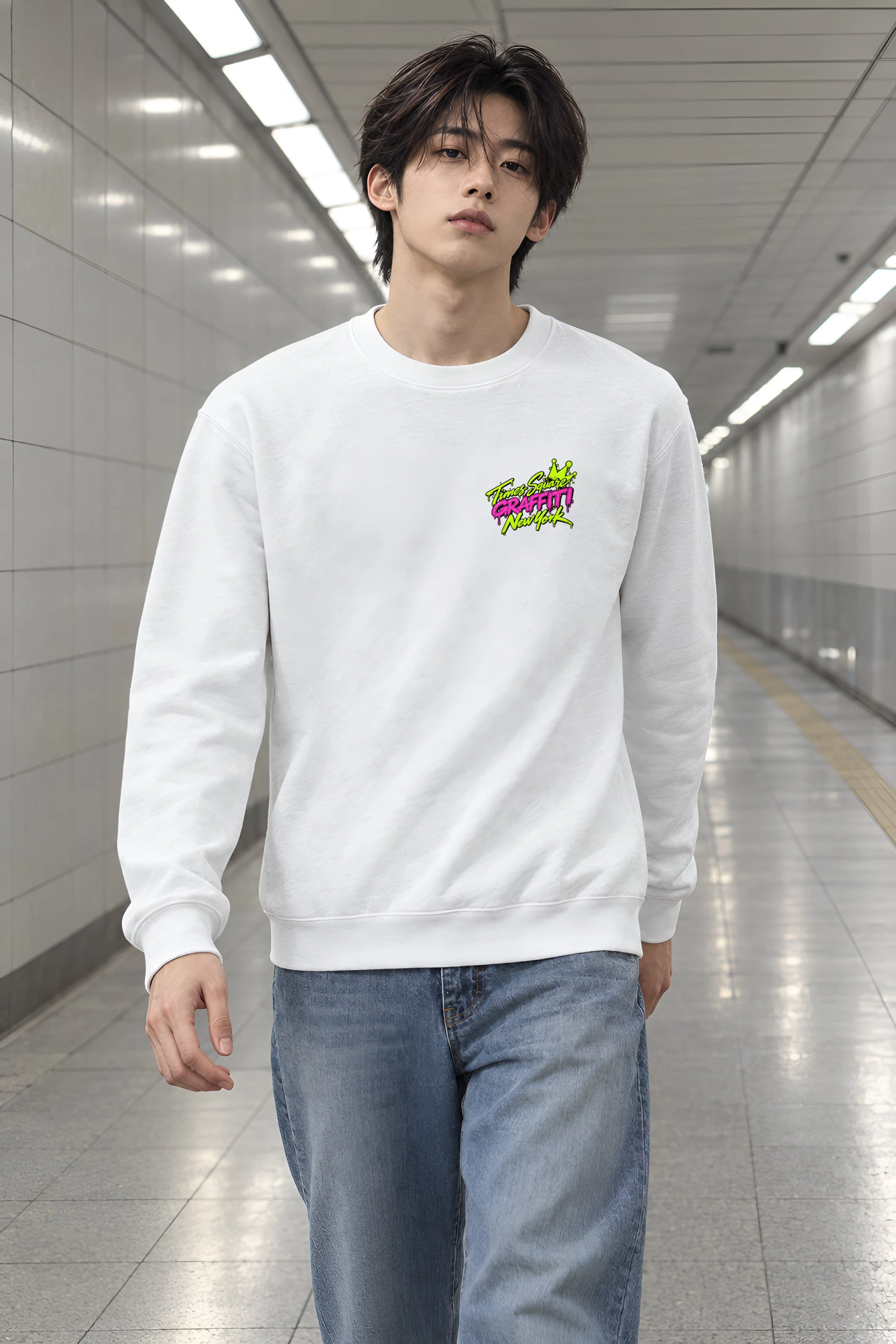 "Times Square Graffiti" 1 Crewneck Sweatshirt