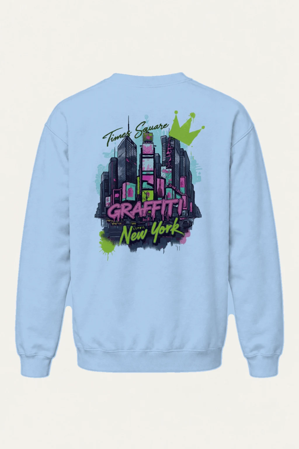 "Times Square Graffiti" Heavy Blend Unisex Crewneck Sweatshirt | Gildan 18000