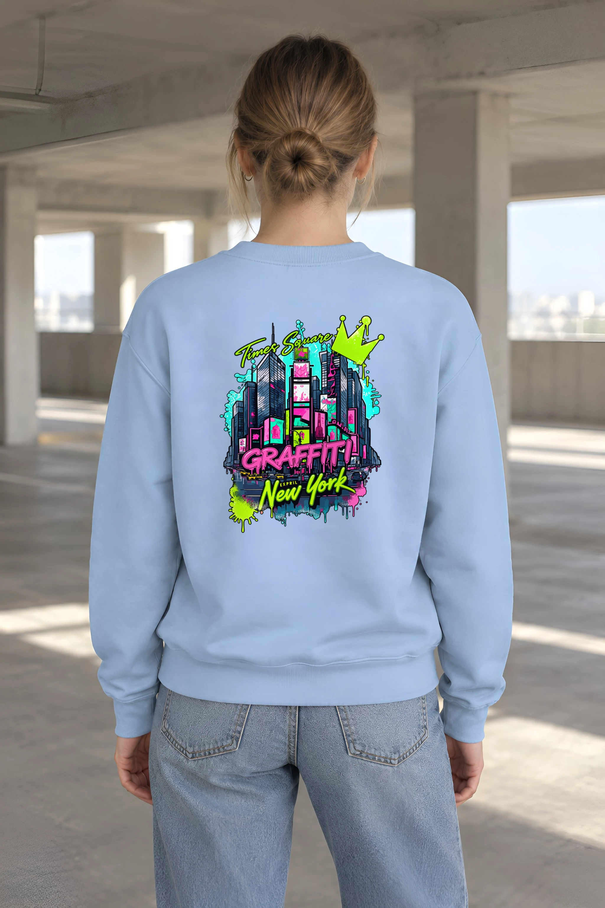 "Times Square Graffiti" 1 Crewneck Sweatshirt