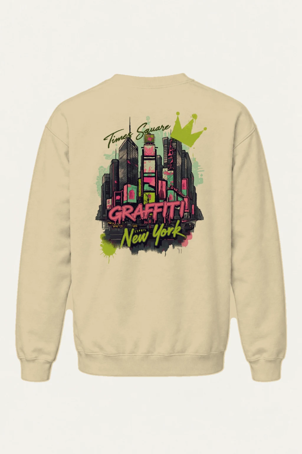 "Times Square Graffiti" Heavy Blend Unisex Crewneck Sweatshirt | Gildan 18000