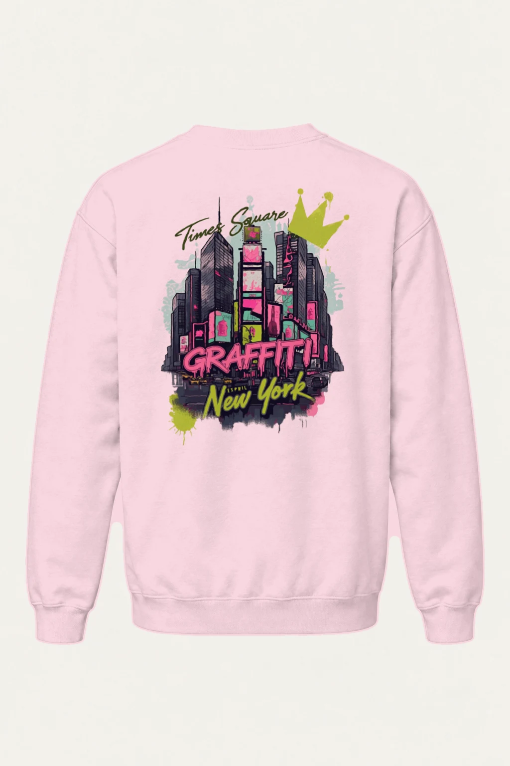 "Times Square Graffiti" Heavy Blend Unisex Crewneck Sweatshirt | Gildan 18000