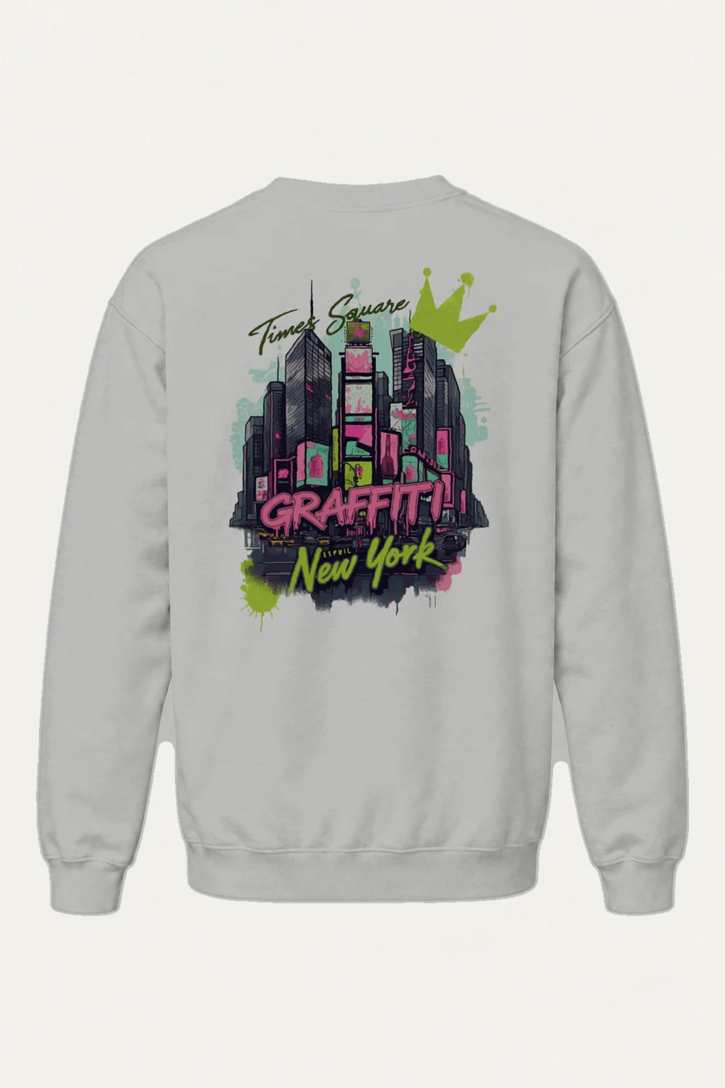 "Times Square Graffiti" Heavy Blend Unisex Crewneck Sweatshirt | Gildan 18000