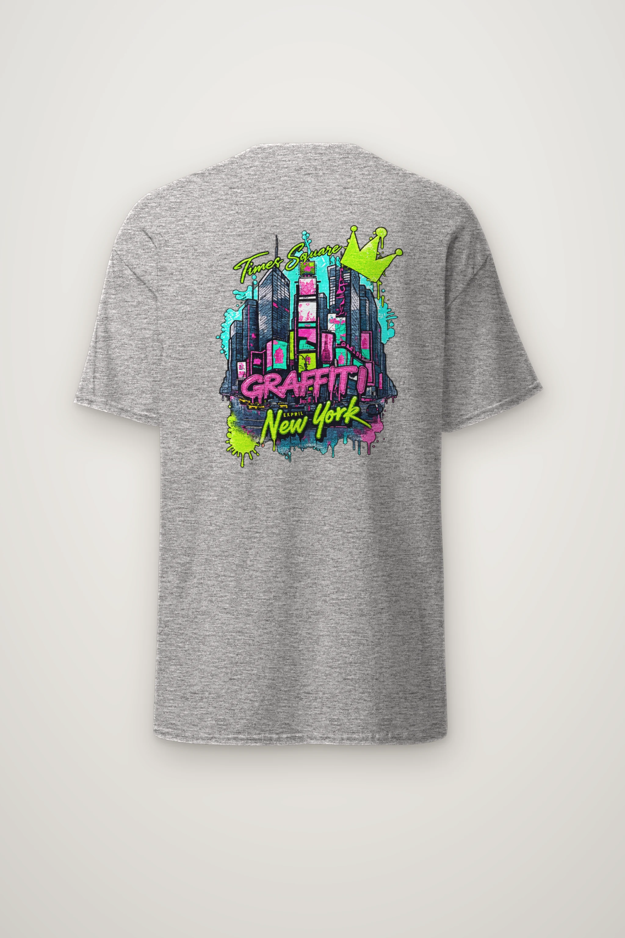 "Times Square Graffiti" Heavyweight Unisex Crewneck T-shirt