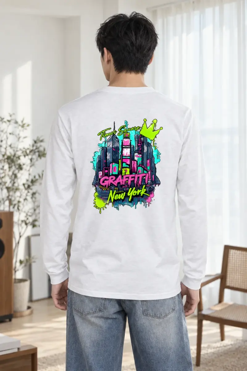 "Times Square Graffiti" Unisex Longsleeve T-shirt