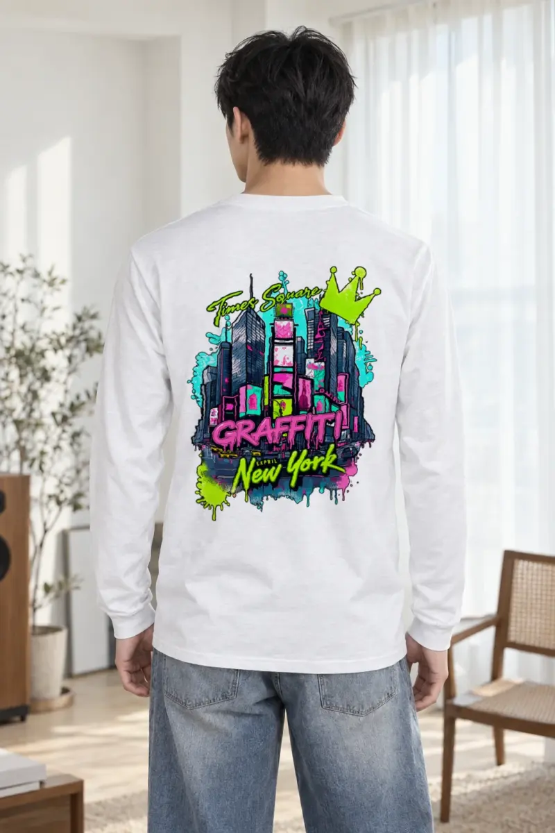 "Times Square Graffiti" Unisex Longsleeve T-shirt