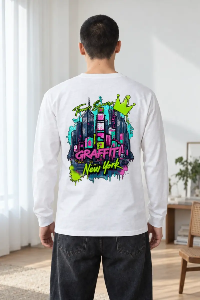 "Times Square Graffiti" Unisex Longsleeve T-shirt | Gildan 2400