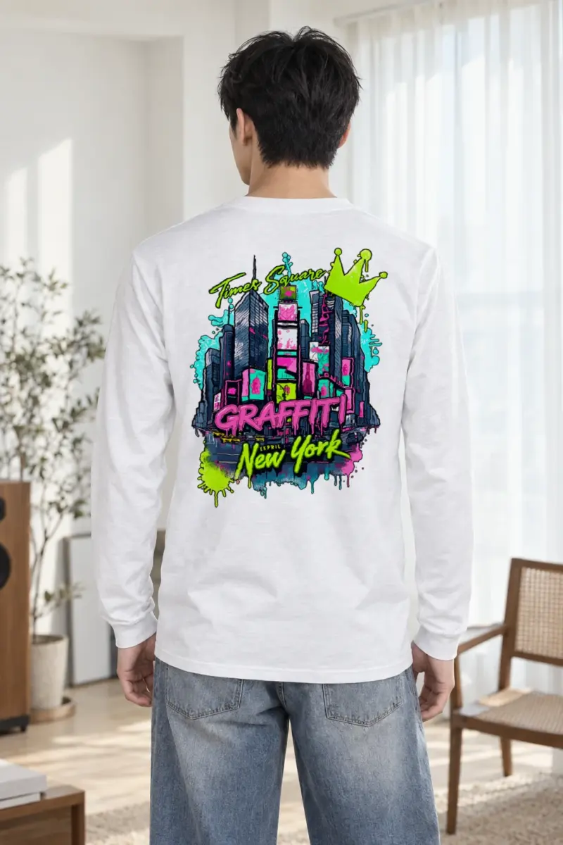 "Times Square Graffiti" Unisex Longsleeve T-shirt