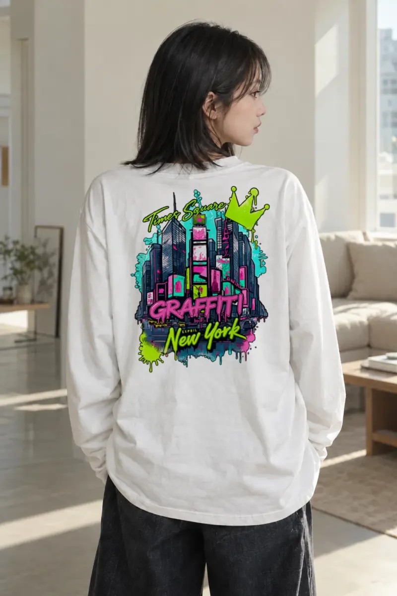 "Times Square Graffiti" Unisex Longsleeve T-shirt | Gildan 2400