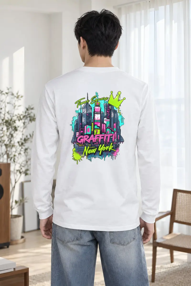 "Times Square Graffiti" Unisex Longsleeve T-shirt