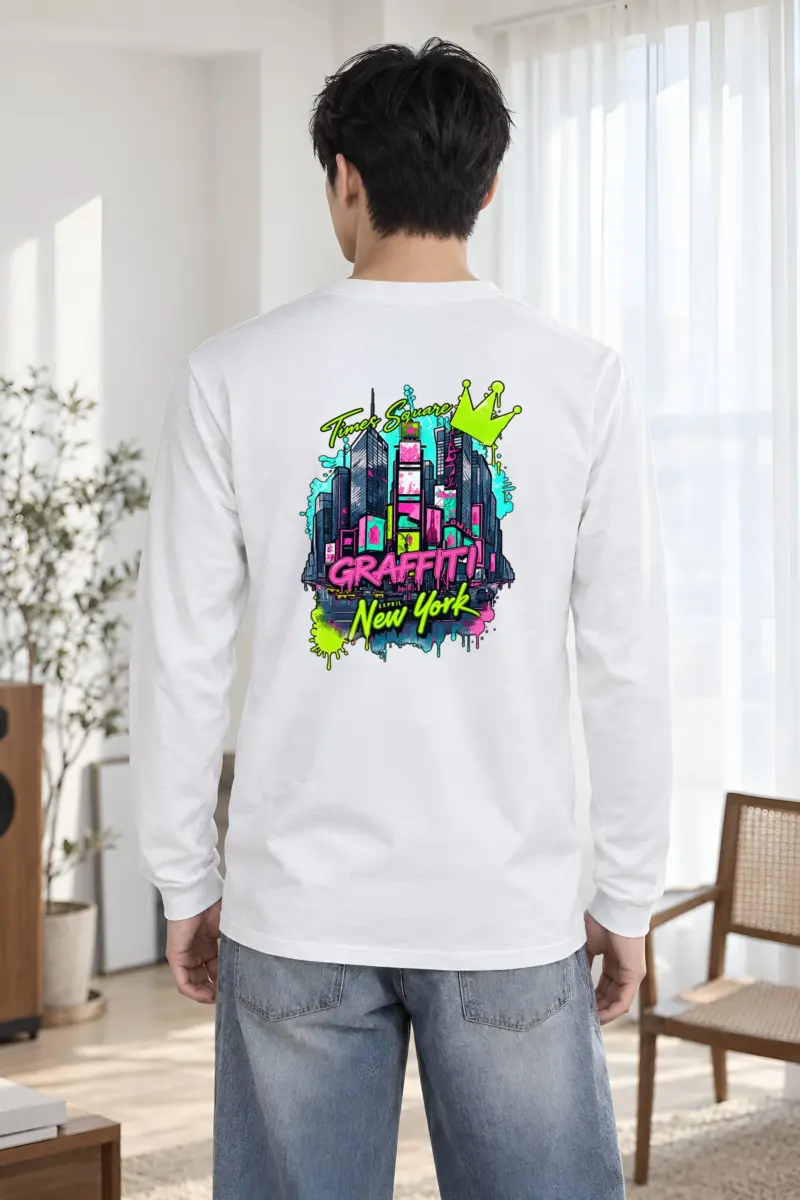 "Times Square Graffiti" Unisex Longsleeve T-shirt