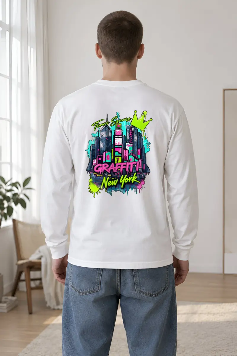 "Times Square Graffiti" Unisex Longsleeve T-shirt