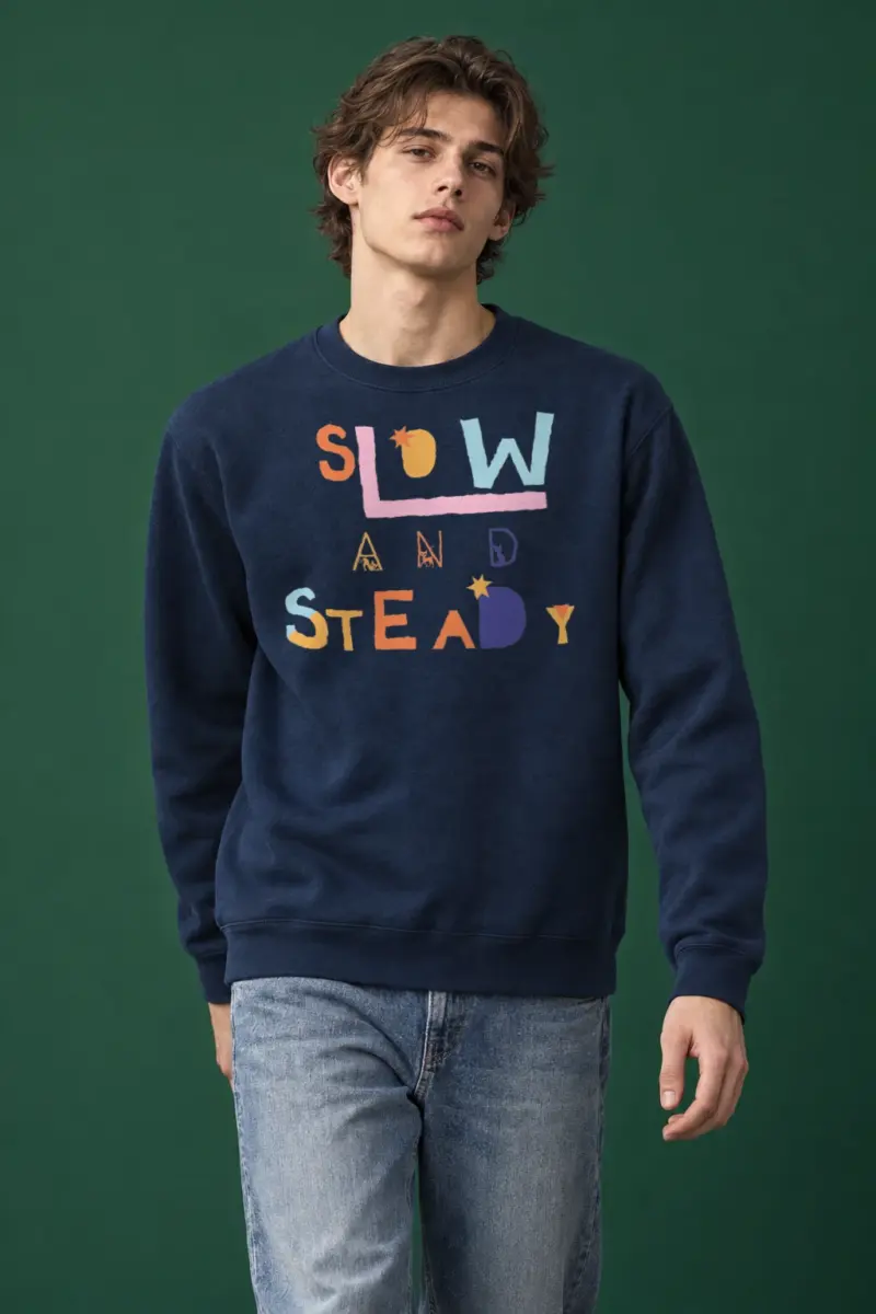 "Tiny Cats Typography" Heavy Blend Unisex Crewneck Sweatshirt
