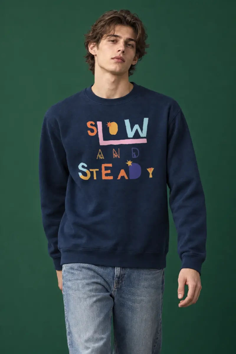 "Tiny Cats Typography" Heavy Blend Unisex Crewneck Sweatshirt