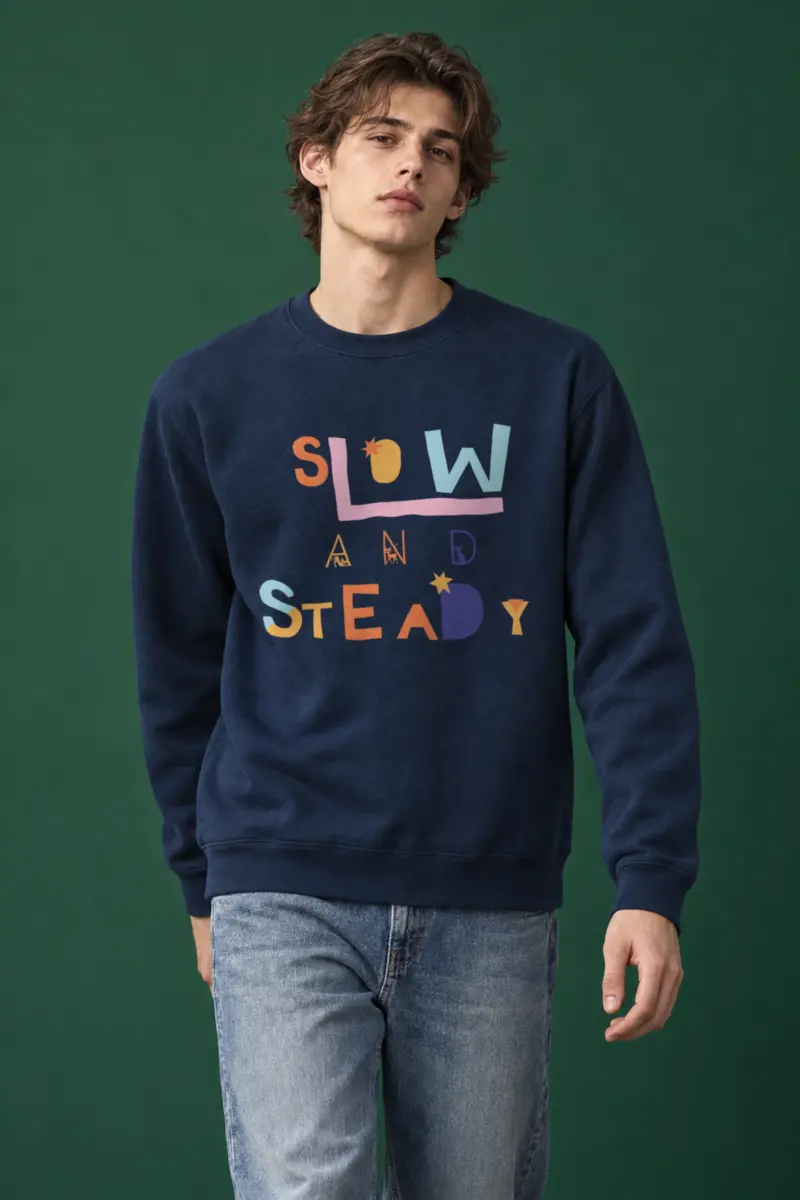 "Tiny Cats Typography" Heavy Blend Unisex Crewneck Sweatshirt
