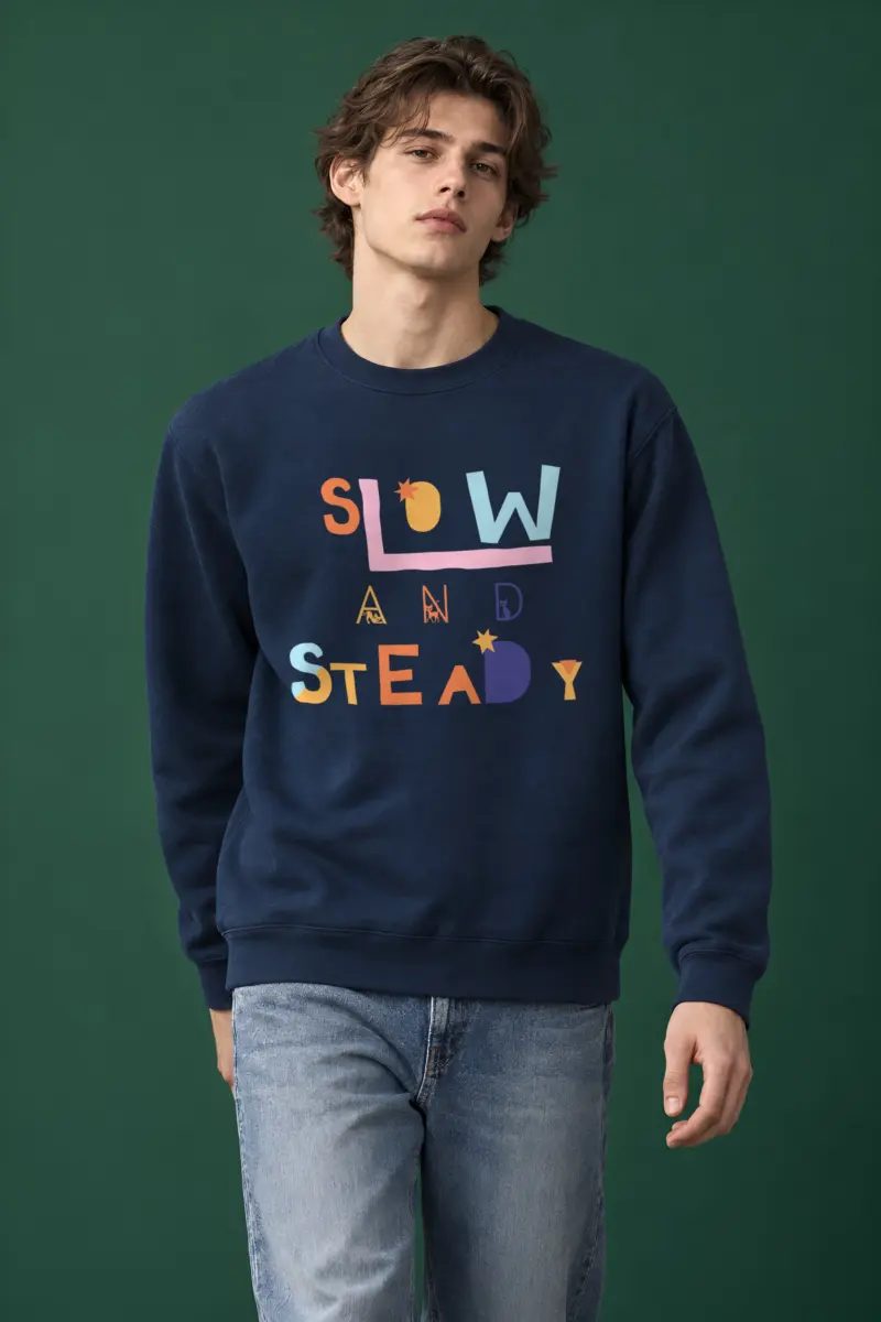 "Tiny Cats Typography" Heavy Blend Unisex Crewneck Sweatshirt
