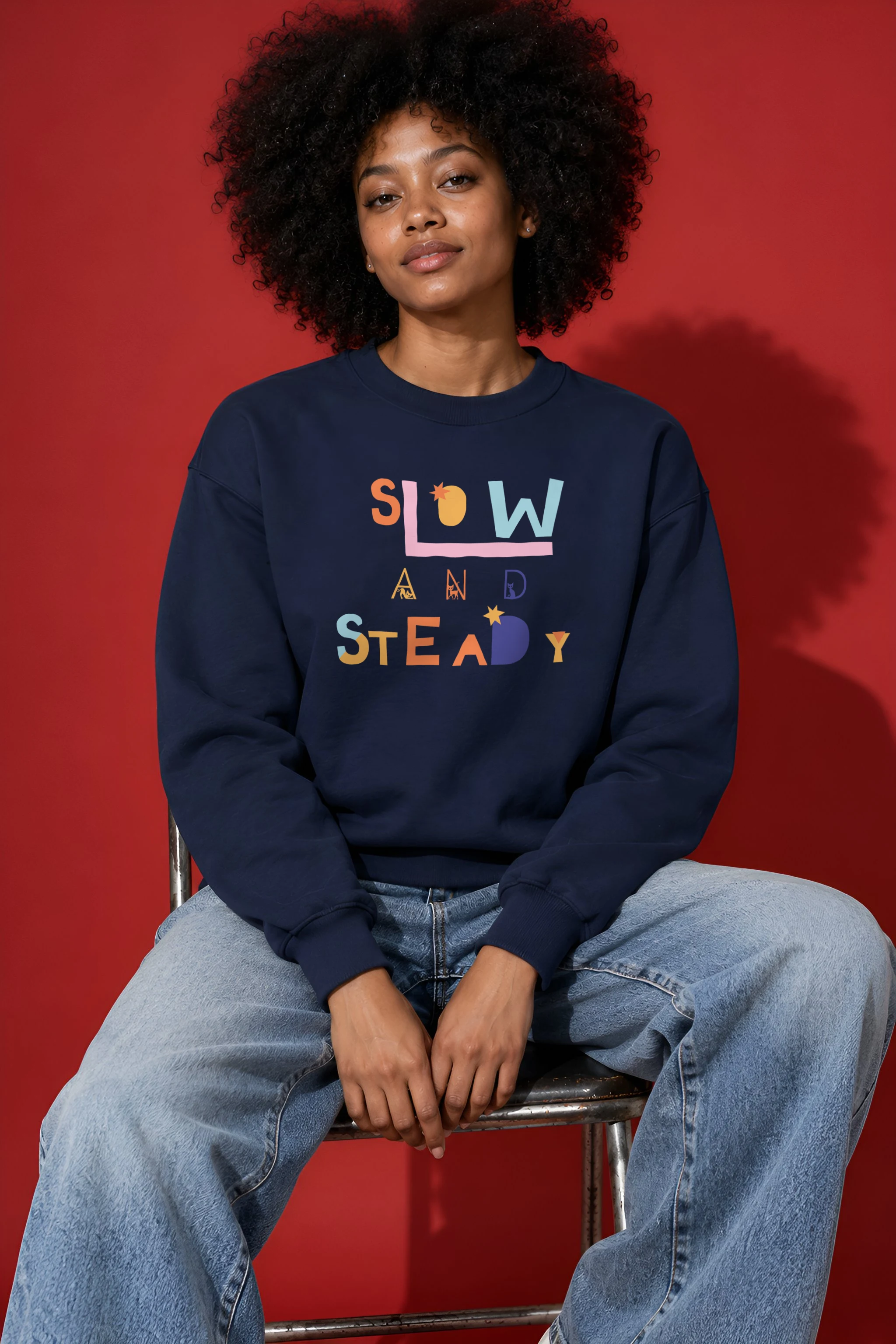 "Tiny Cats Typography" 1 Crewneck Sweatshirt