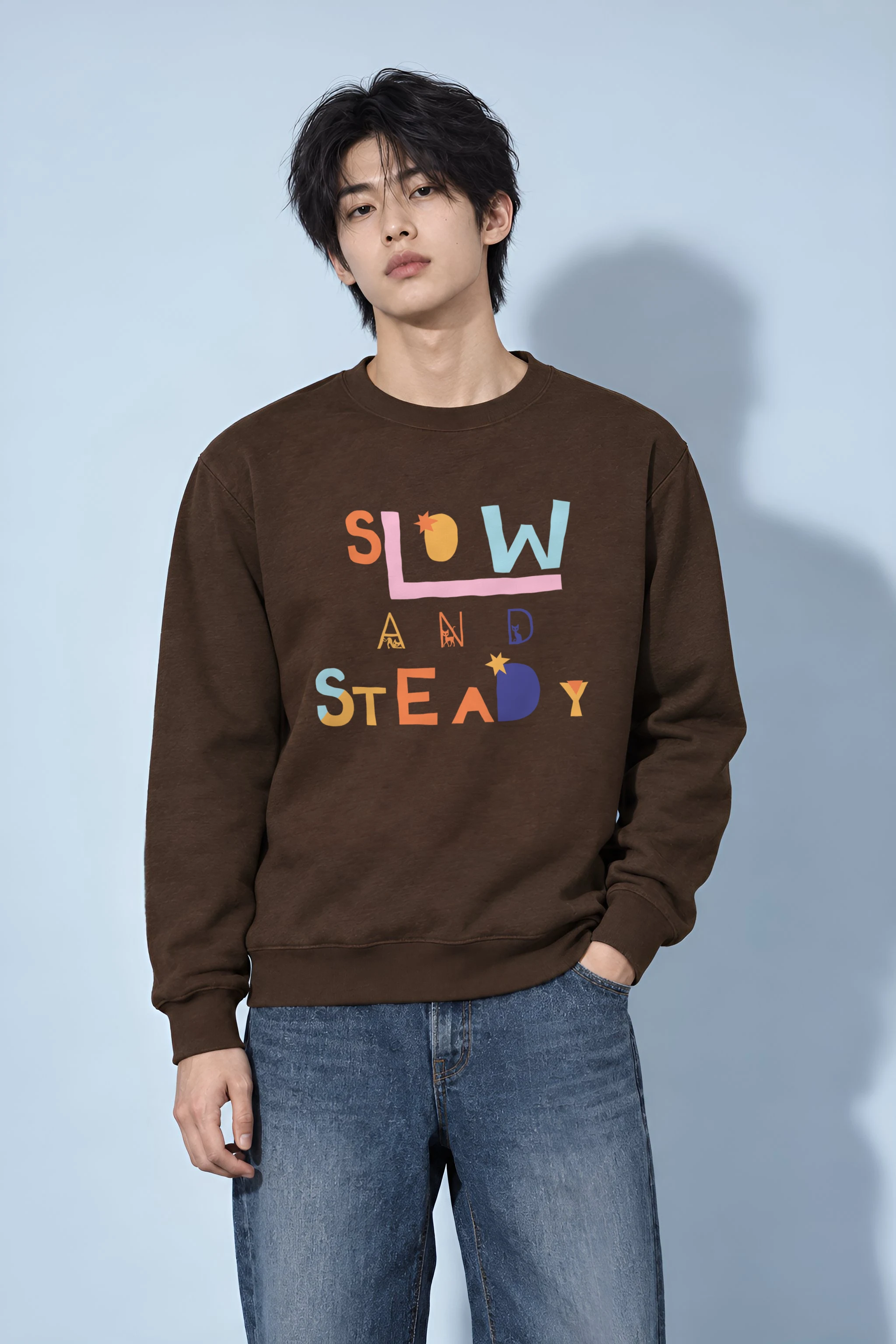 "Tiny Cats Typography" 1 Crewneck Sweatshirt