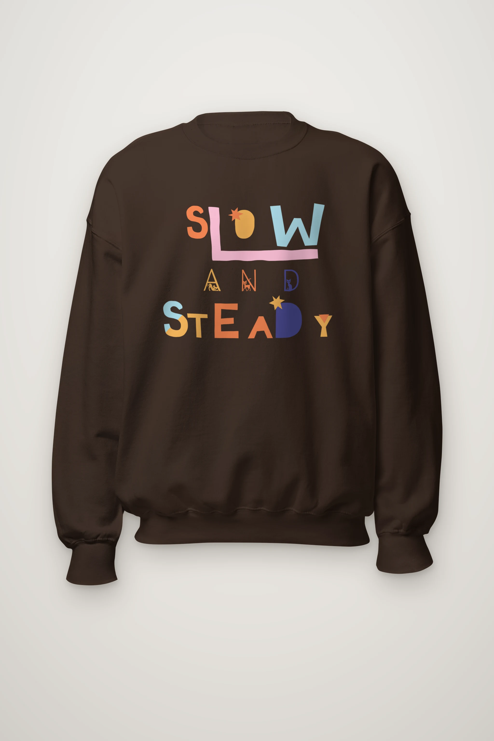 "Tiny Cats Typography" Heavy Blend Unisex Crewneck Sweatshirt