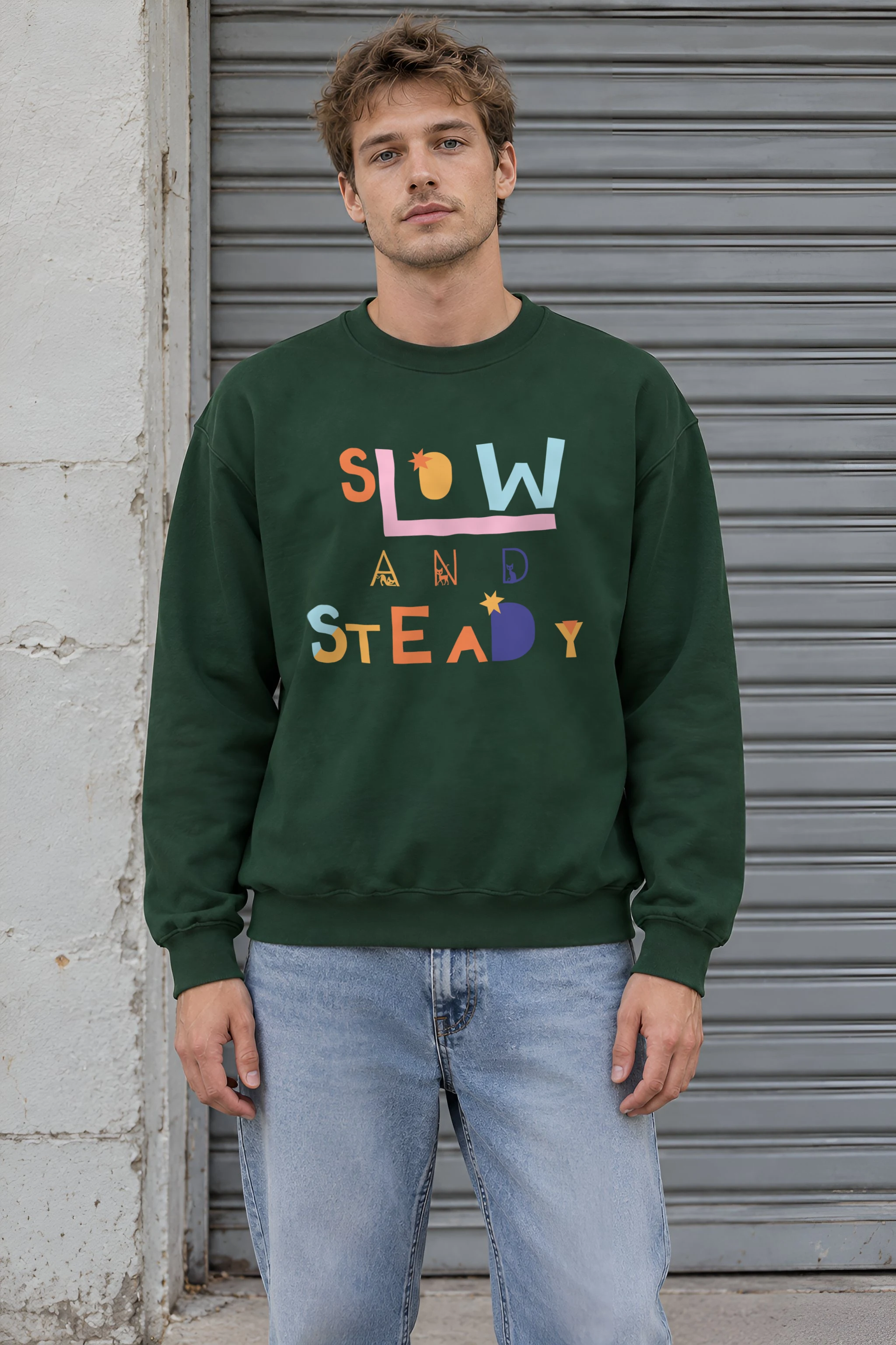 "Tiny Cats Typography" 1 Crewneck Sweatshirt