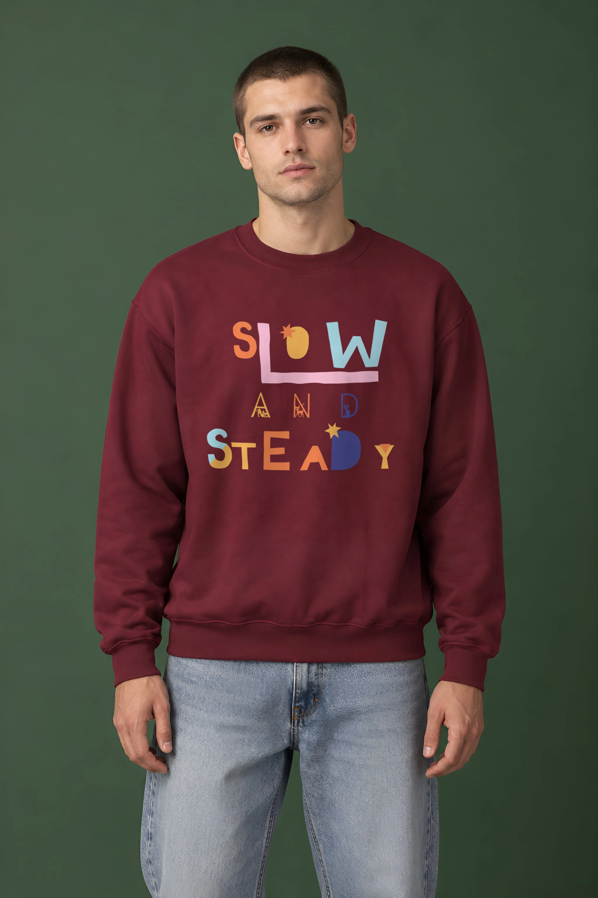 "Tiny Cats Typography" 1 Crewneck Sweatshirt