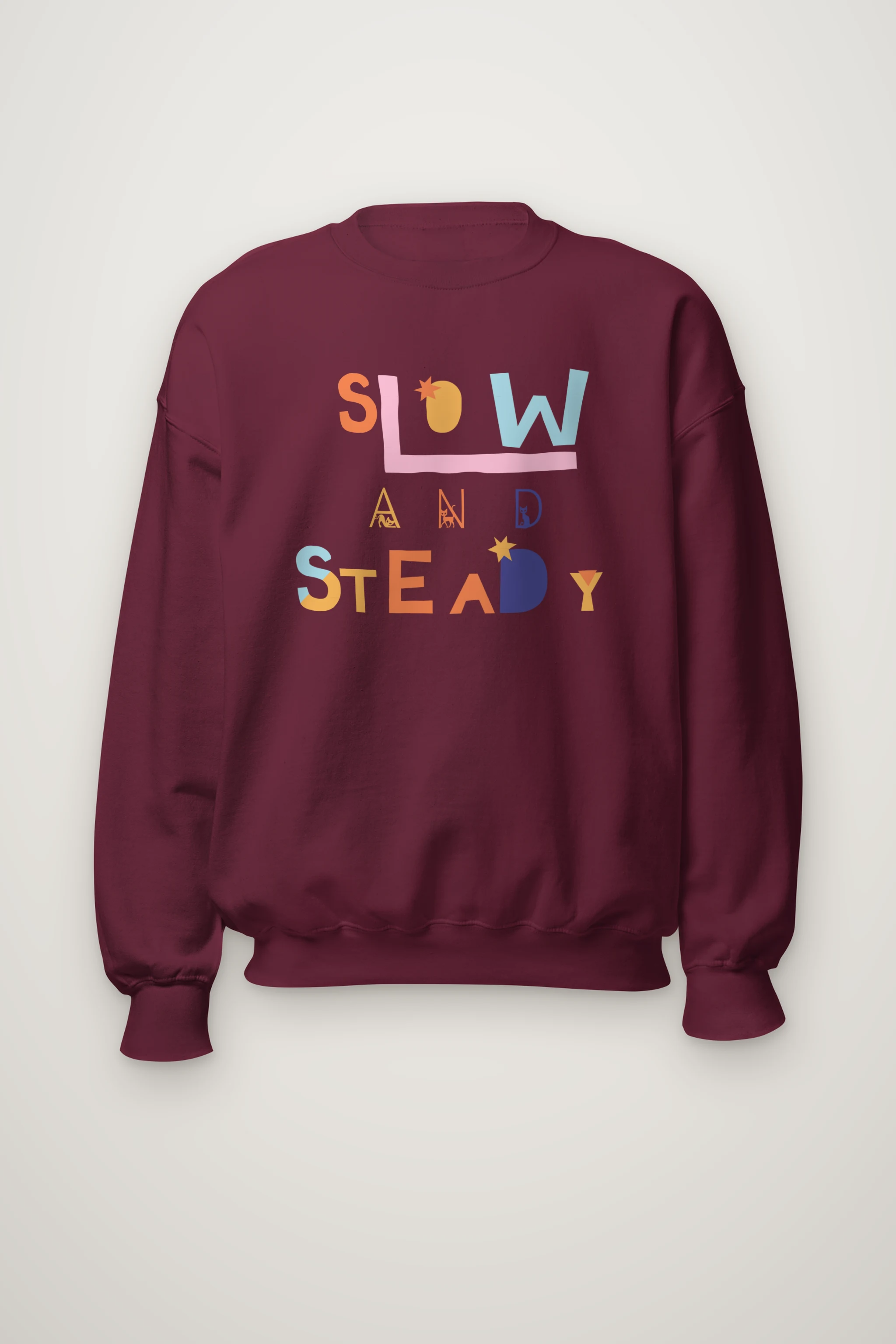 "Tiny Cats Typography" Heavy Blend Unisex Crewneck Sweatshirt