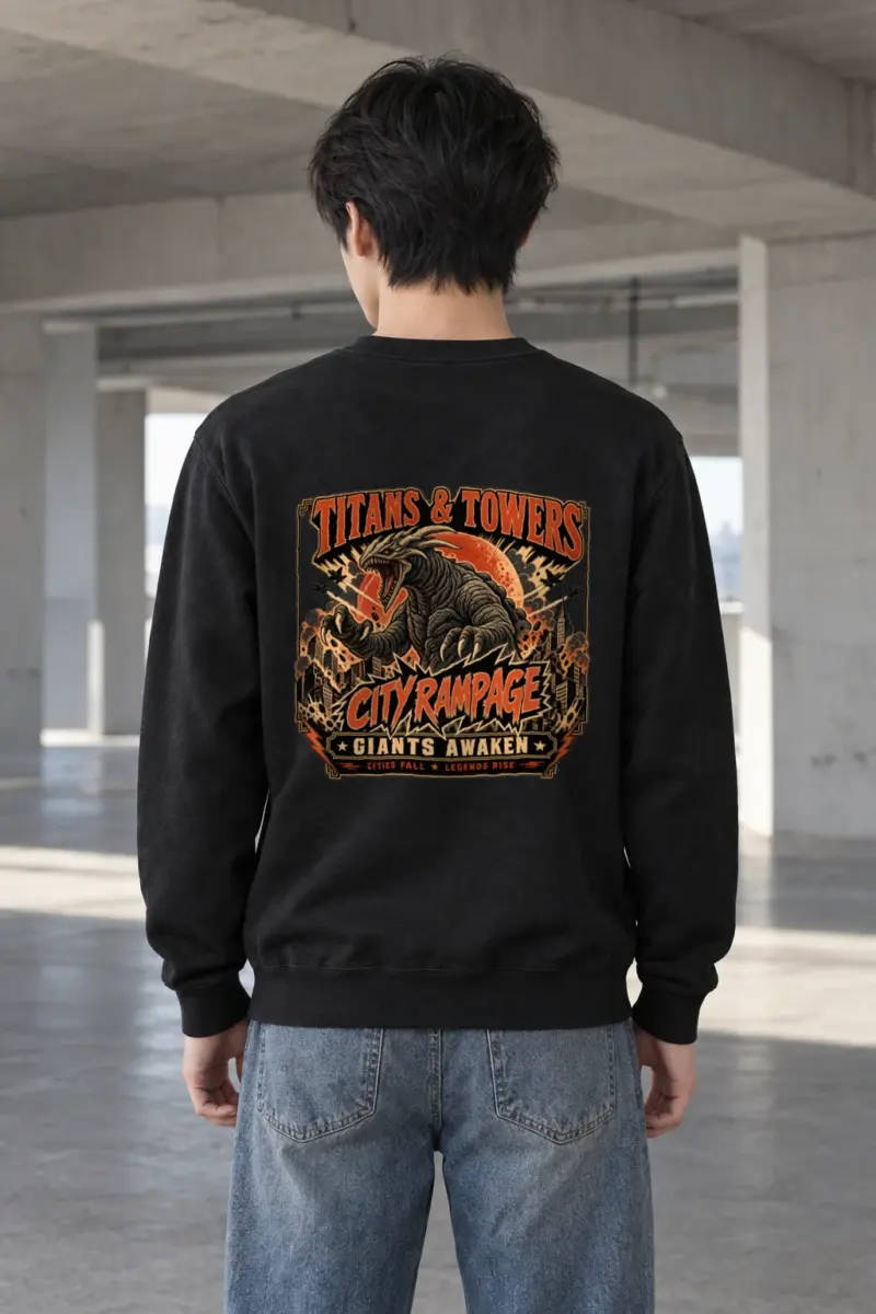 "Titans And Towers" Heavy Blend Unisex Crewneck Sweatshirt