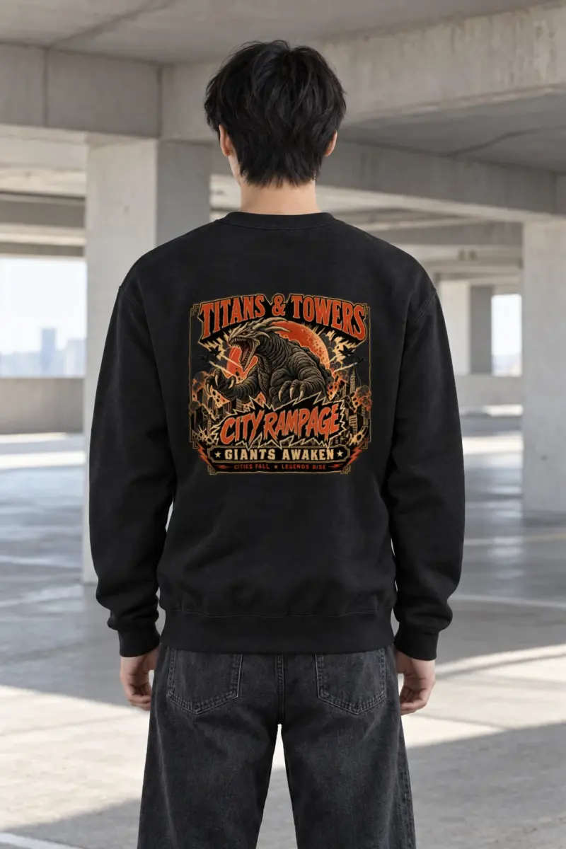 "Titans And Towers" Heavy Blend Unisex Crewneck Sweatshirt | Gildan 18000