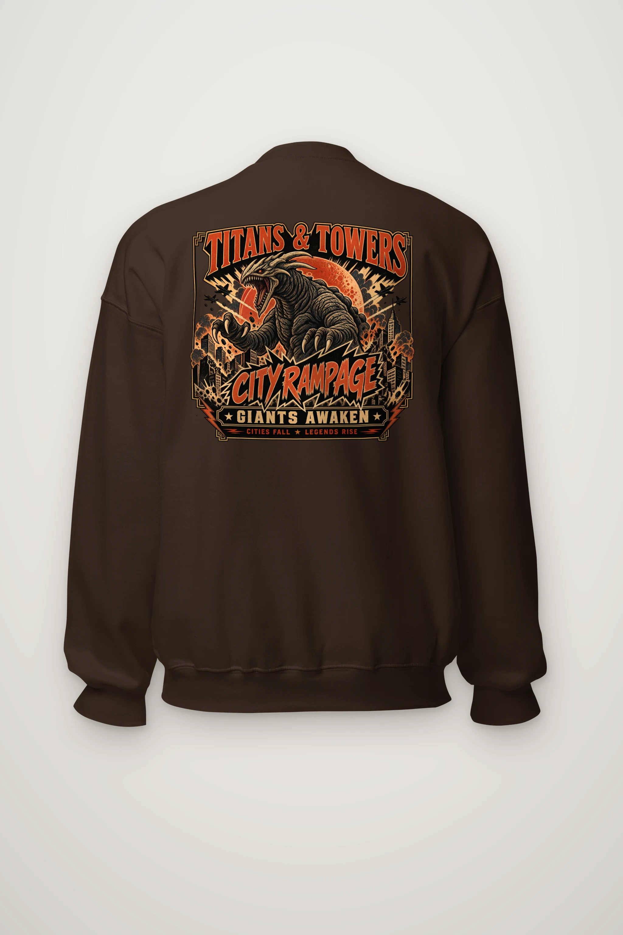 "Titans And Towers" Heavy Blend Unisex Crewneck Sweatshirt
