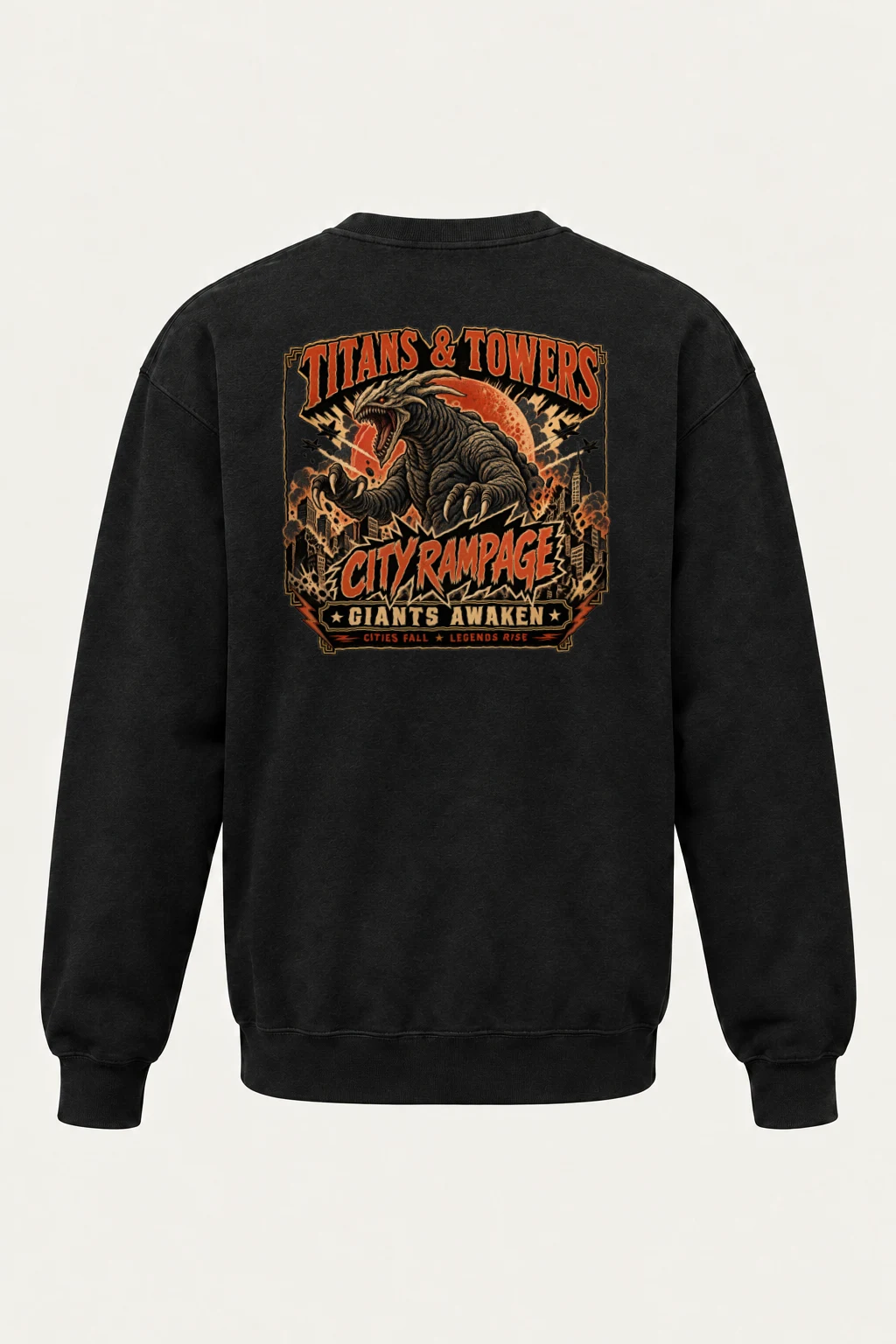 "Titans And Towers" Heavy Blend Unisex Crewneck Sweatshirt | Gildan 18000