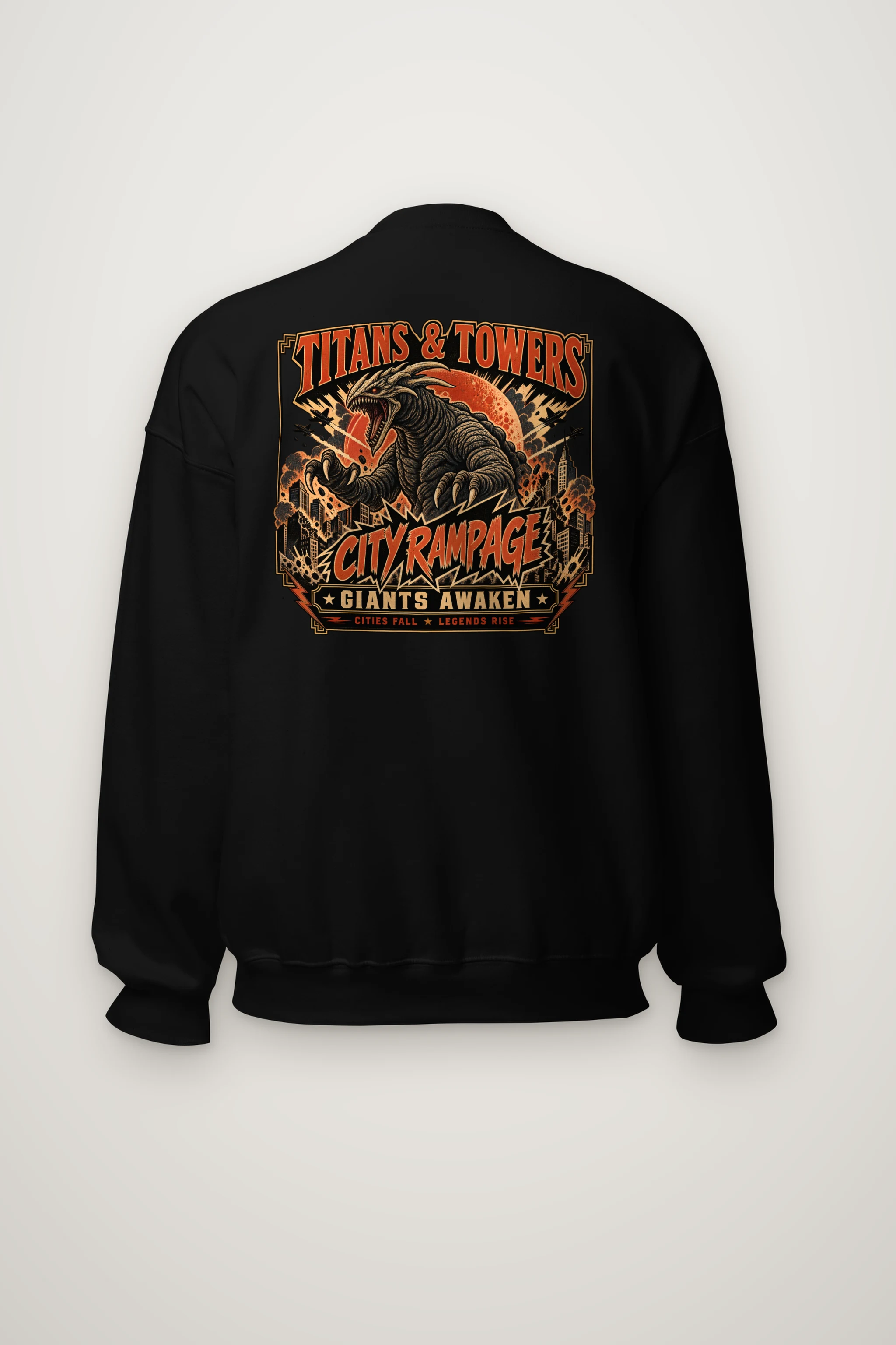 "Titans And Towers" Heavy Blend Unisex Crewneck Sweatshirt