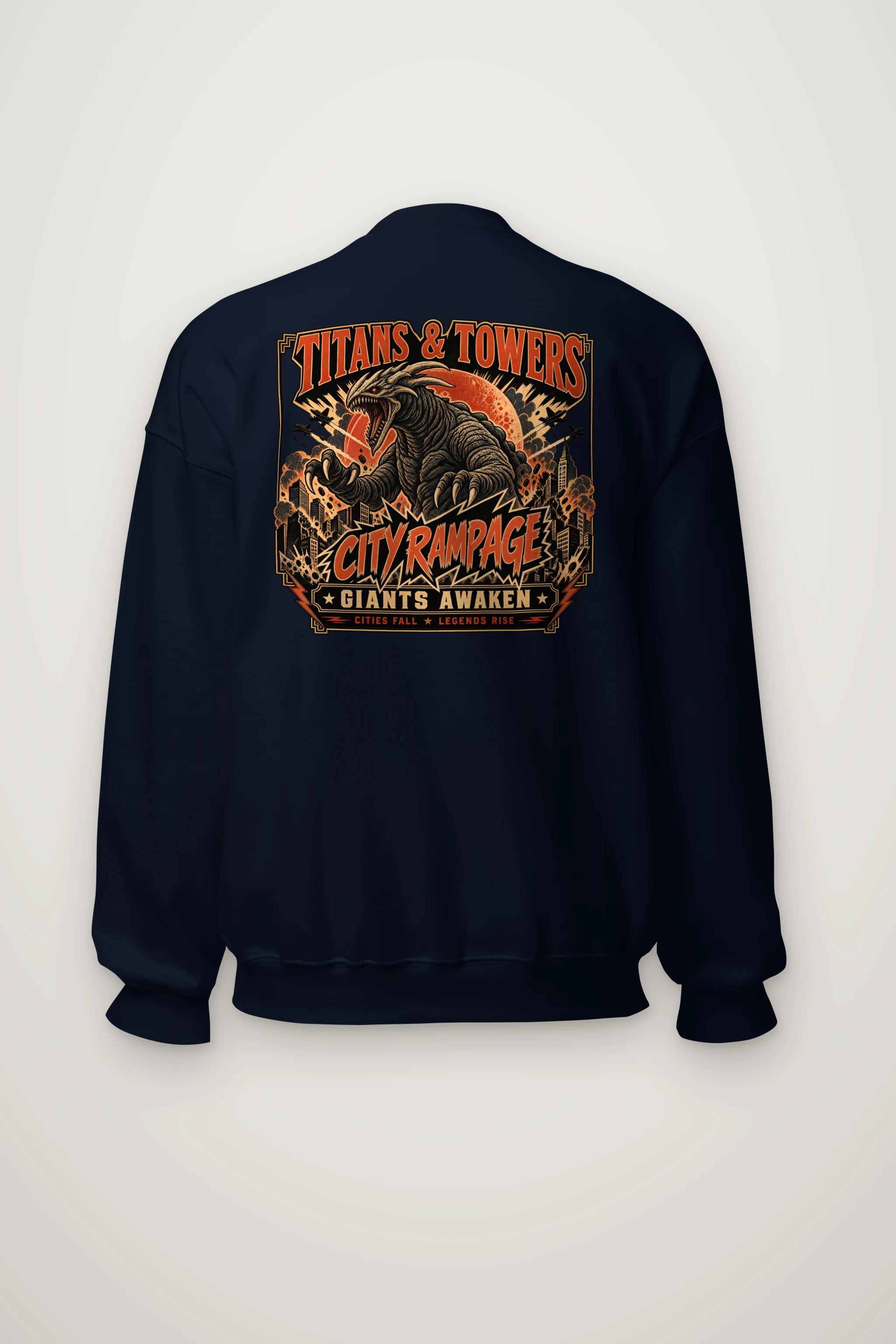 "Titans And Towers" Heavy Blend Unisex Crewneck Sweatshirt