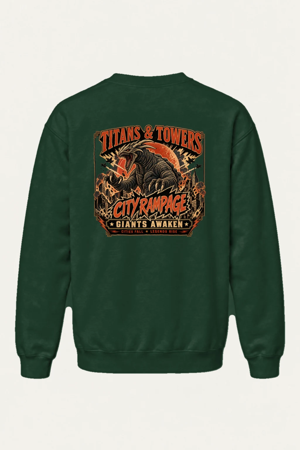 "Titans And Towers" Heavy Blend Unisex Crewneck Sweatshirt | Gildan 18000