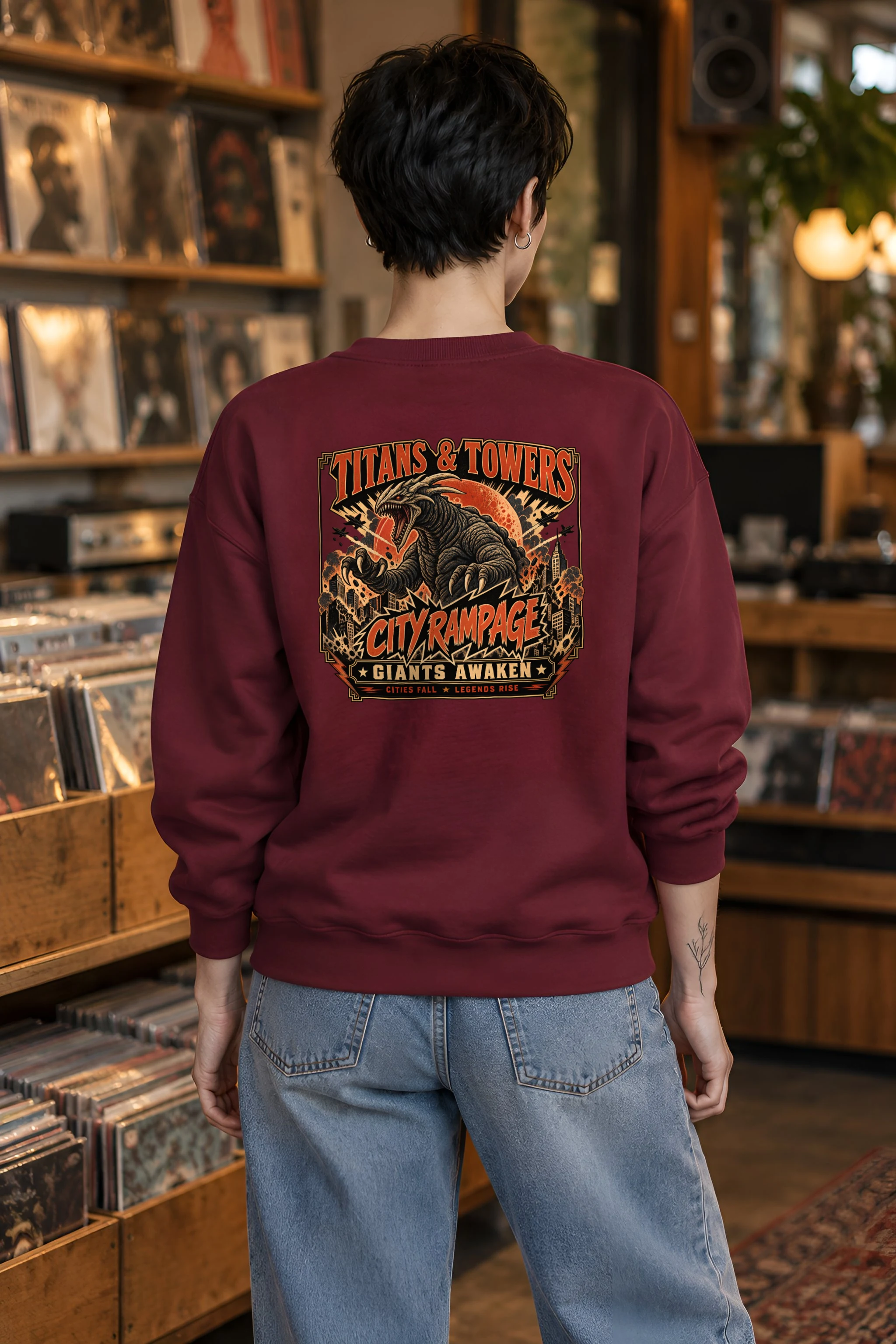 "Titans And Towers" 1 Crewneck Sweatshirt