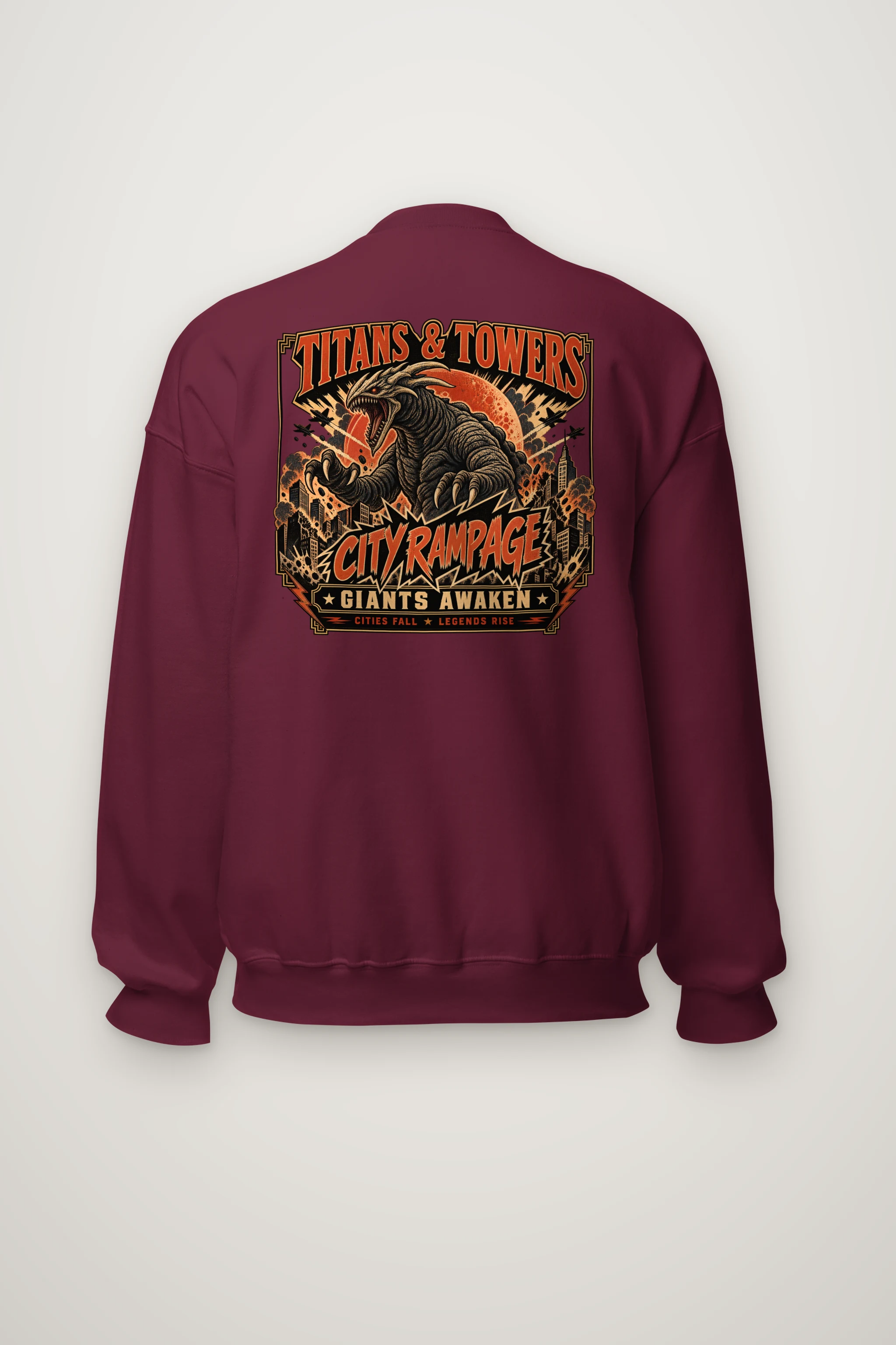 "Titans And Towers" Heavy Blend Unisex Crewneck Sweatshirt