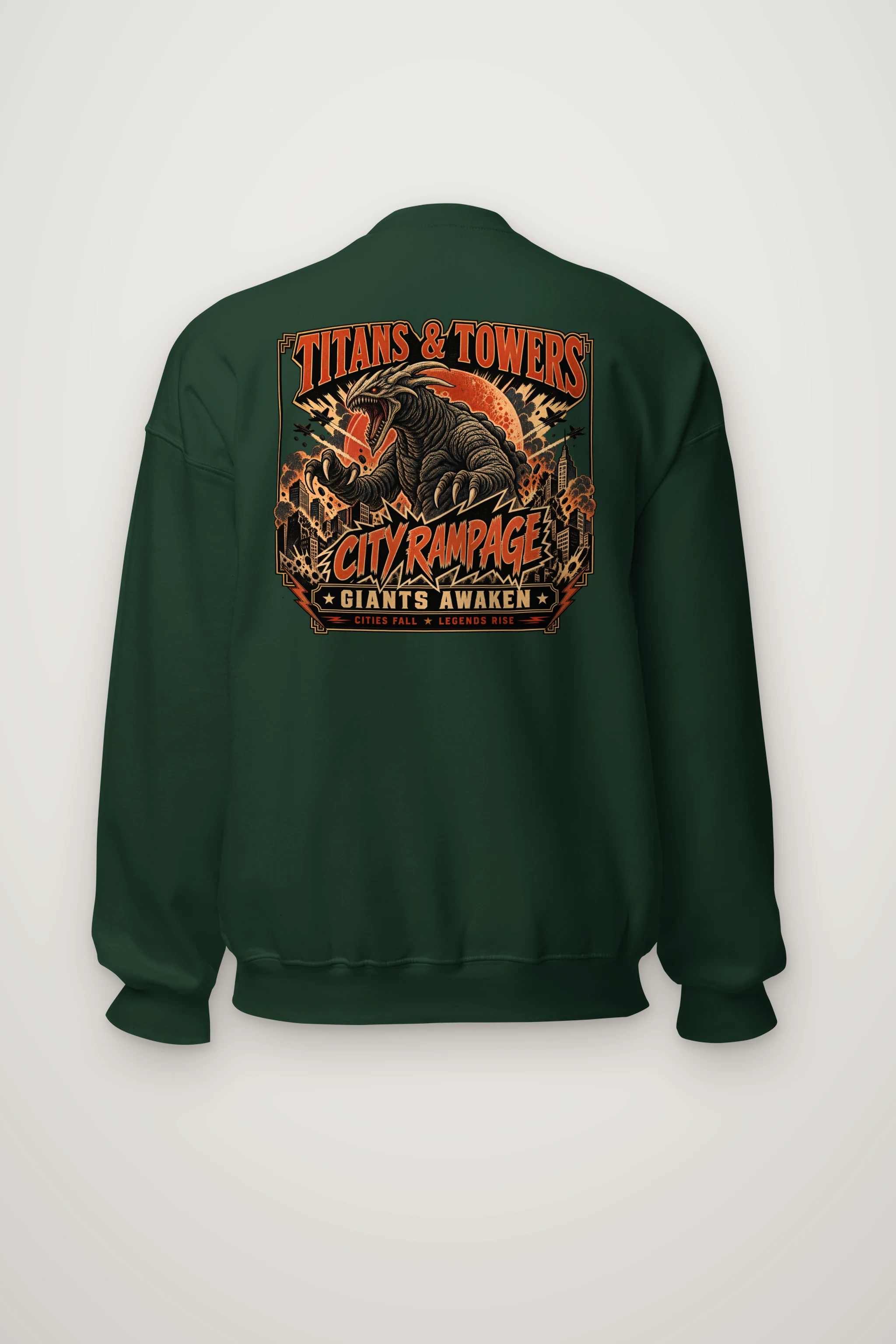 "Titans And Towers" Heavy Blend Unisex Crewneck Sweatshirt