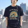 "To The Beach" Heavyweight Unisex Crewneck T-shirt | Gildan 5000