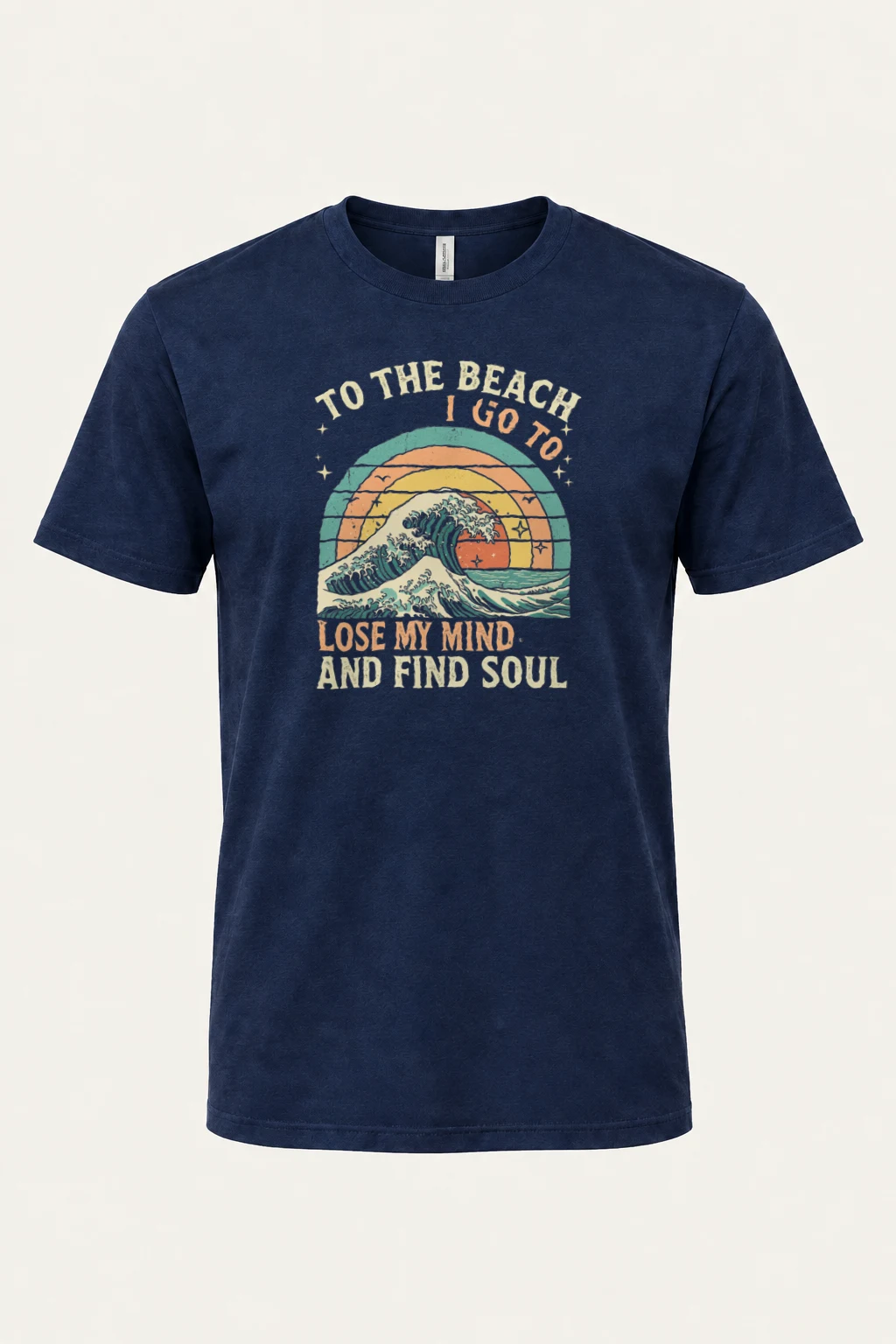 "To The Beach" Heavyweight Unisex Crewneck T-shirt | Gildan 5000