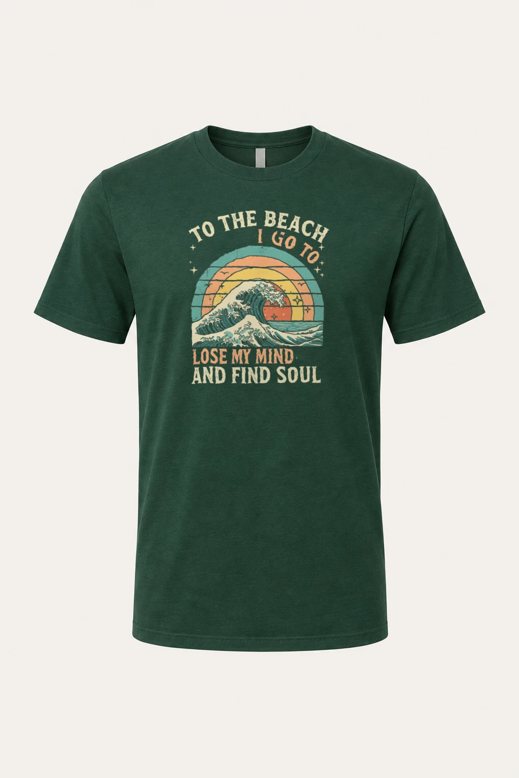 "To The Beach" Heavyweight Unisex Crewneck T-shirt | Gildan 5000