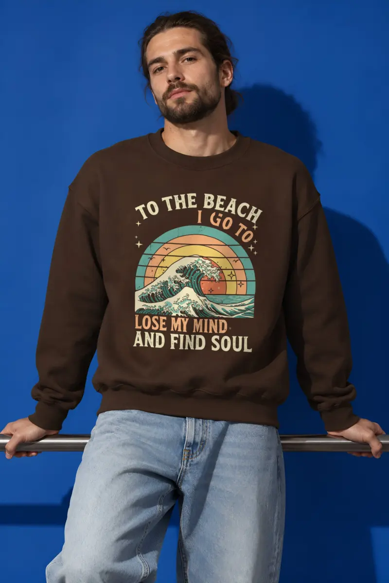 "To The Beach I Go" Heavy Blend Unisex Crewneck Sweatshirt