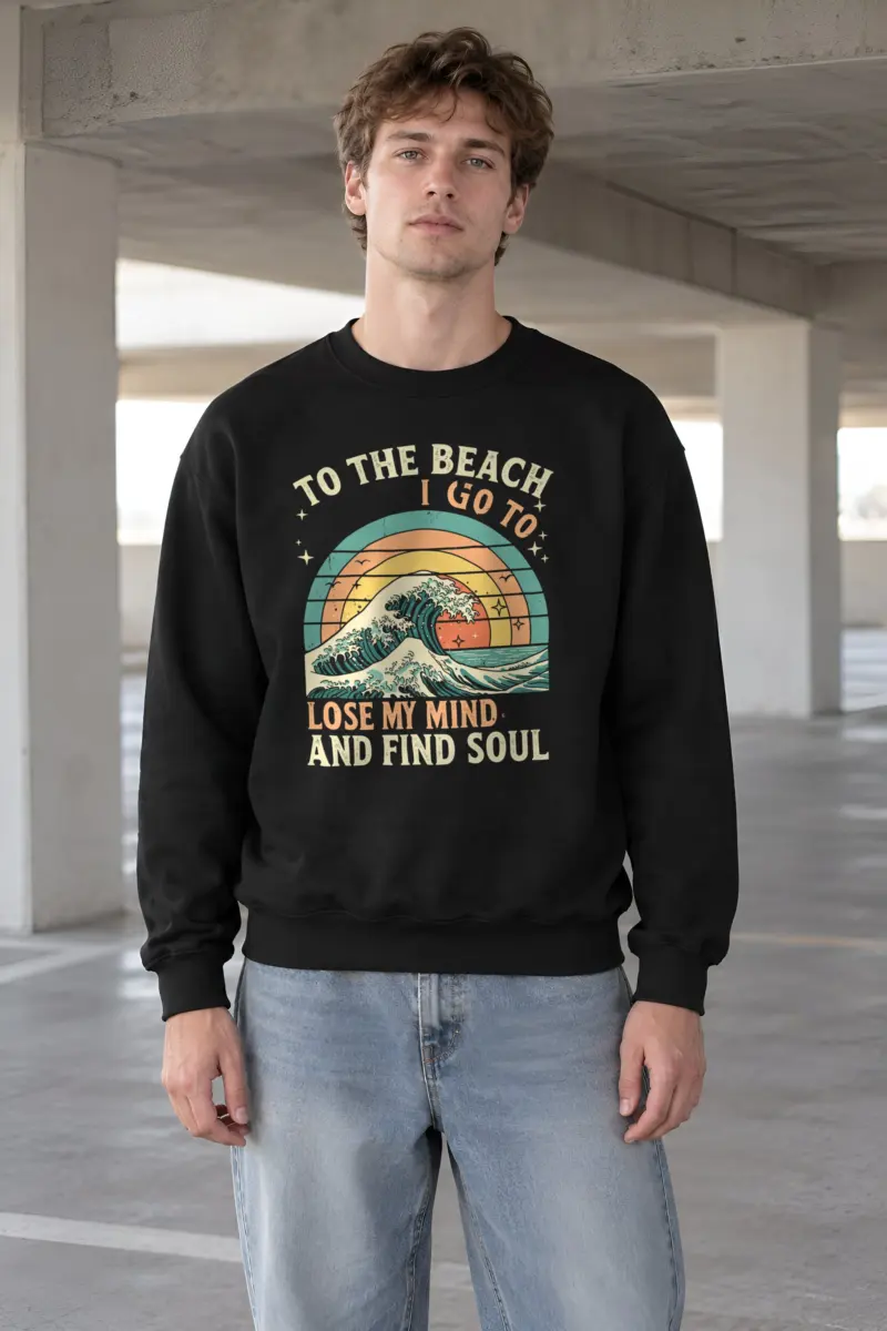 "To The Beach I Go" 1 Crewneck Sweatshirt