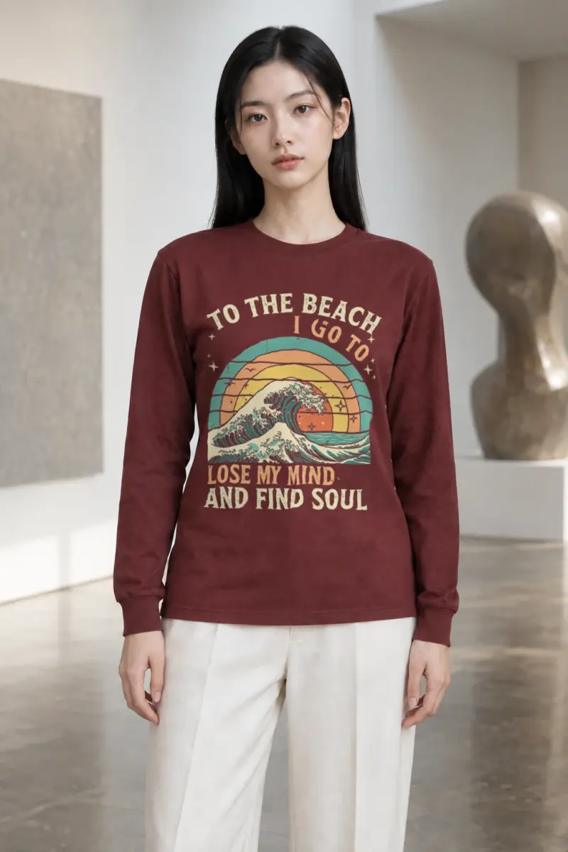 "To The Beach I Go" Unisex Longsleeve T-shirt | Gildan 2400