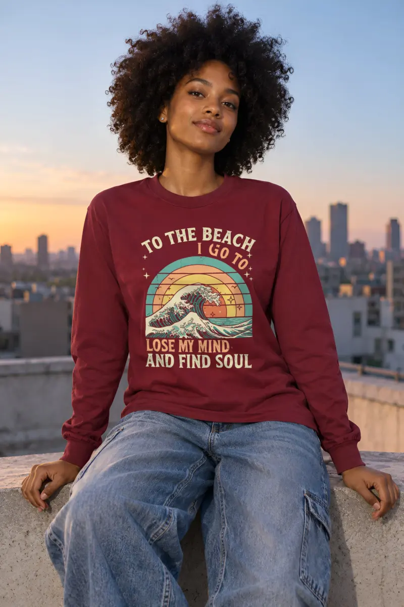 "To The Beach I Go" Unisex Longsleeve T-shirt